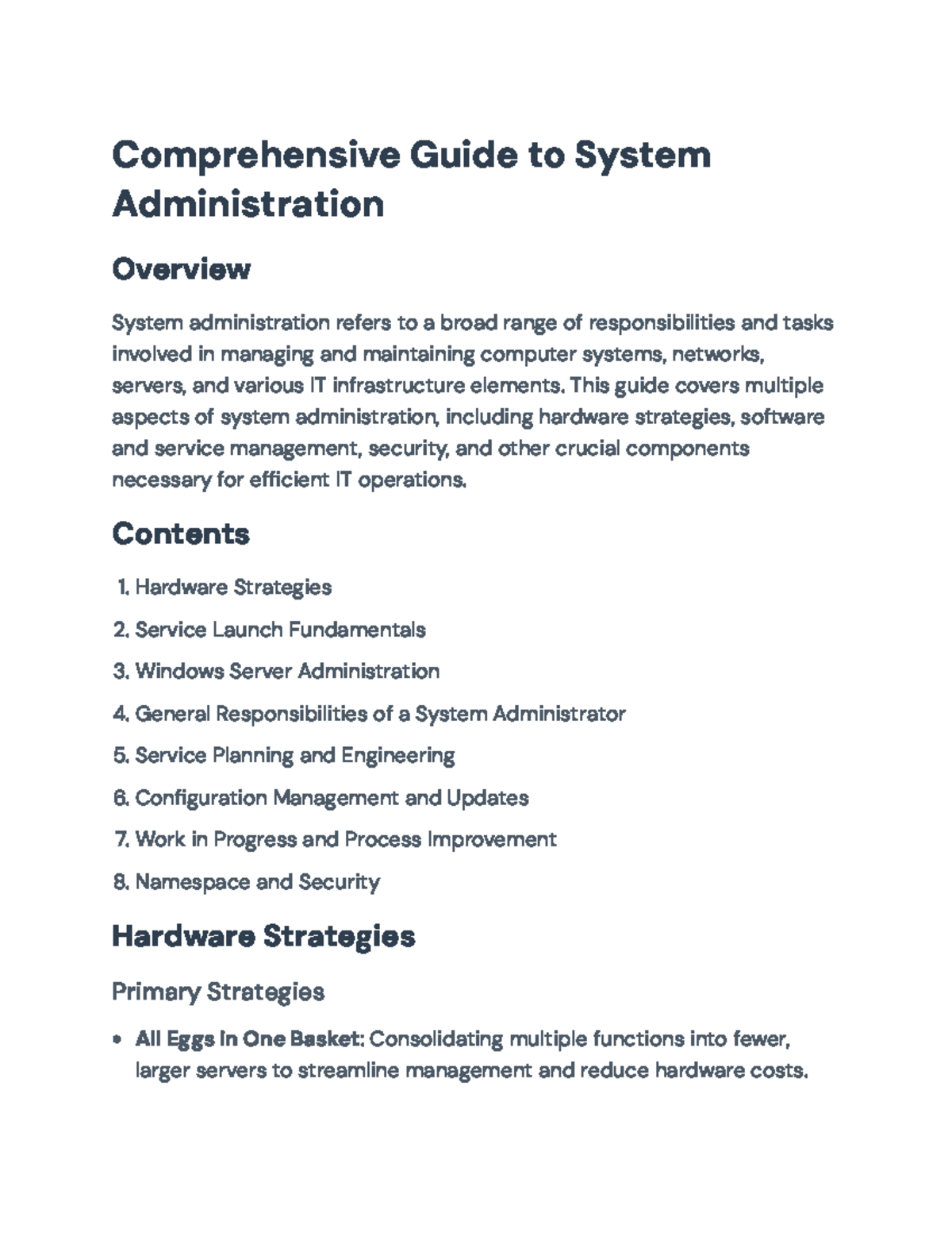Comprehensive Guide to System Administration (CS101) - Comprehensive ...