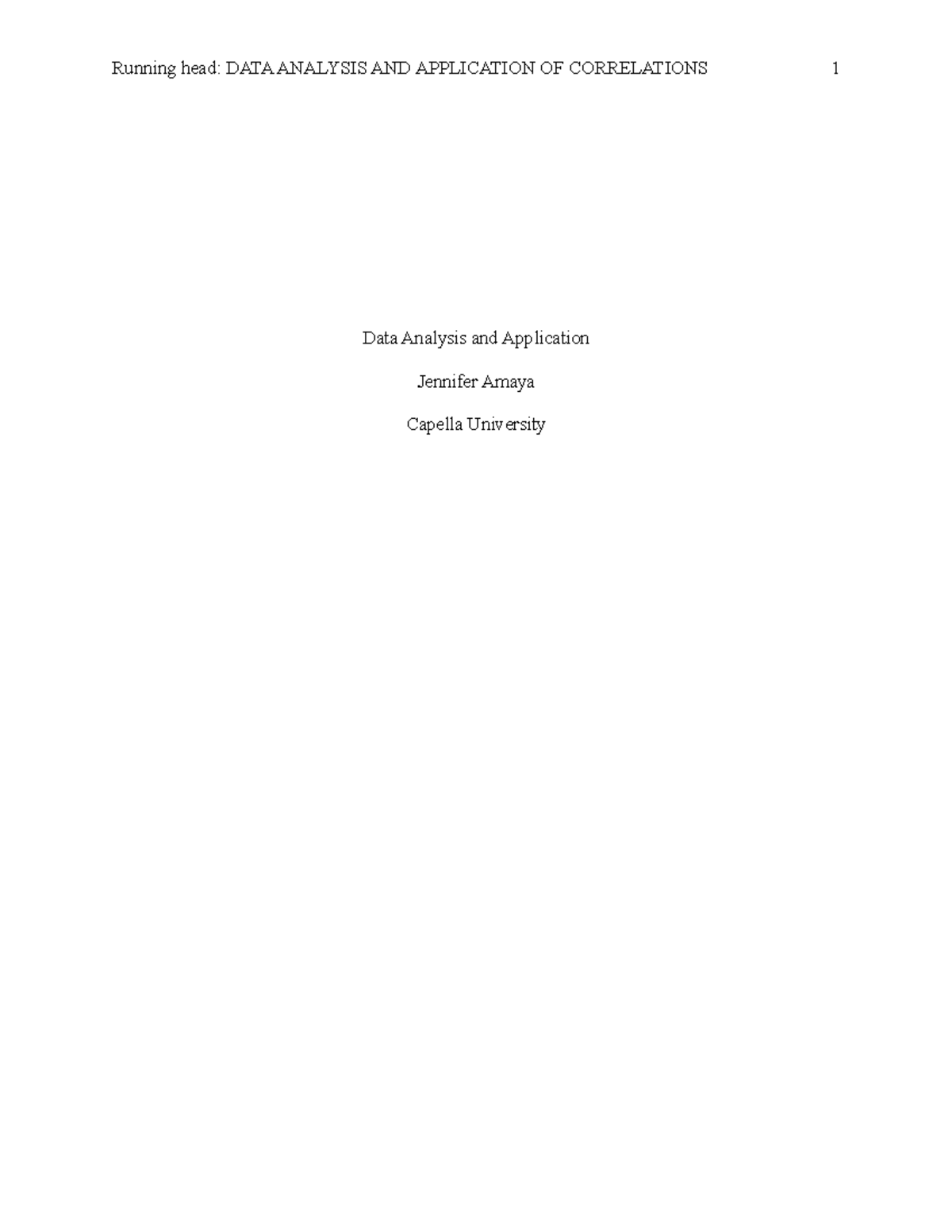 Unit 6 Assignment 1 - Correlation Analysis in Quantitative Research ...