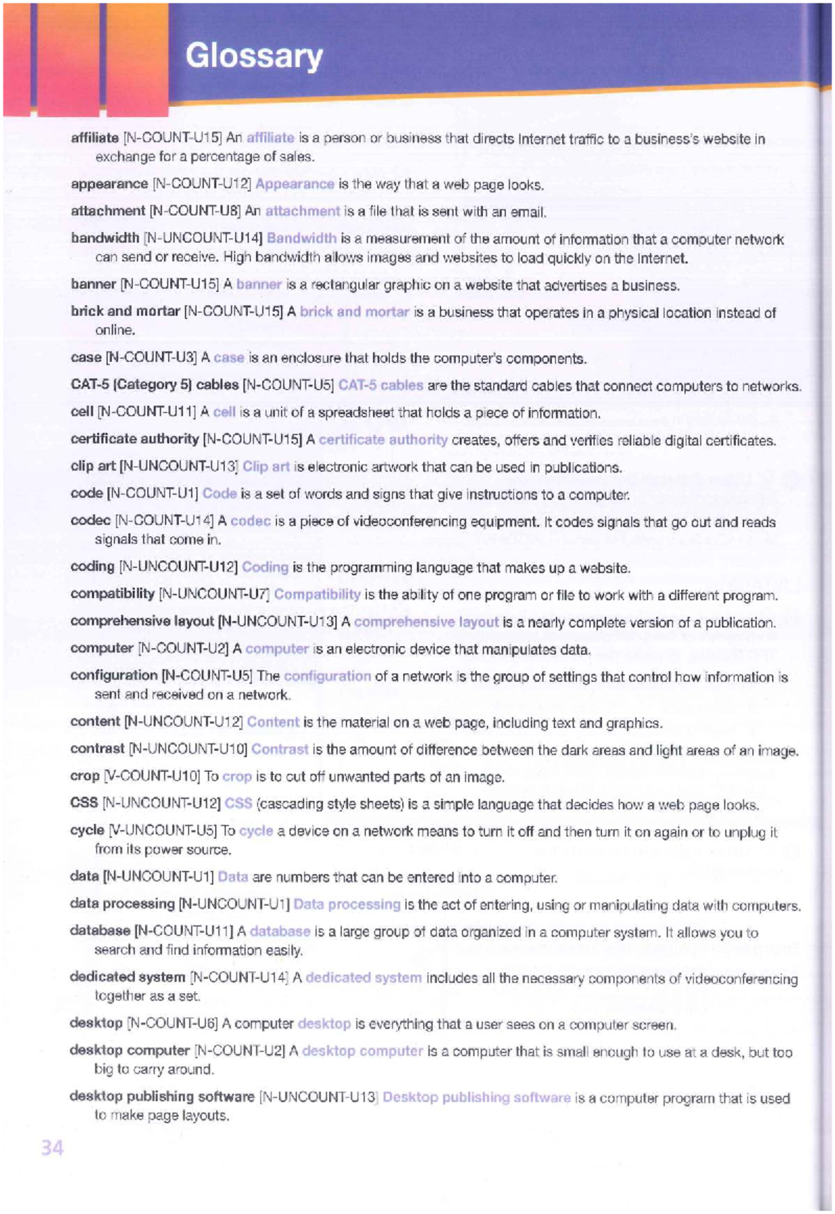 Book 1 - Glossary of Internet and Computer Terms - Studocu