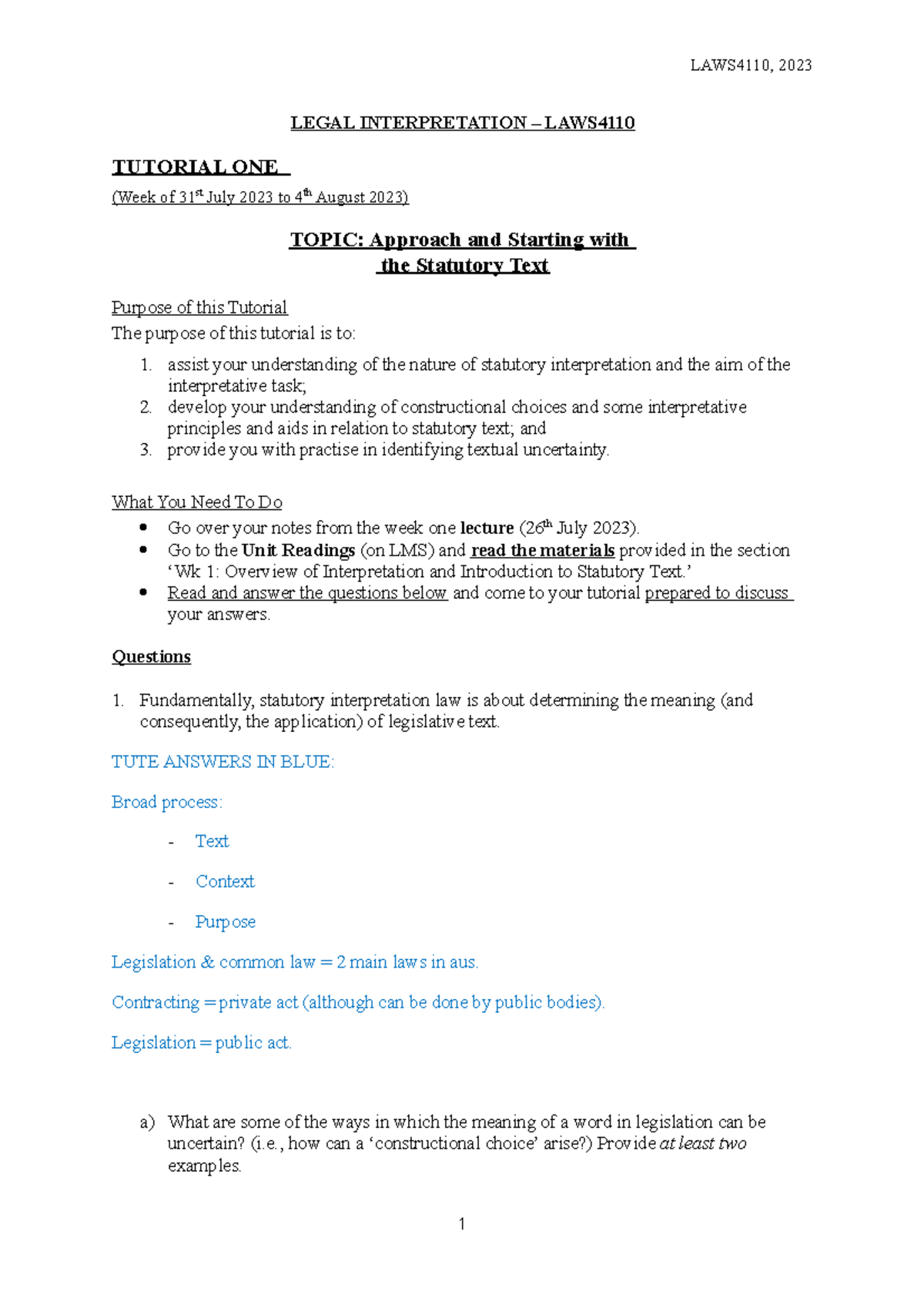 Legal Interpretation Tutorial 1: Approaches to Statutory Text - LI ...