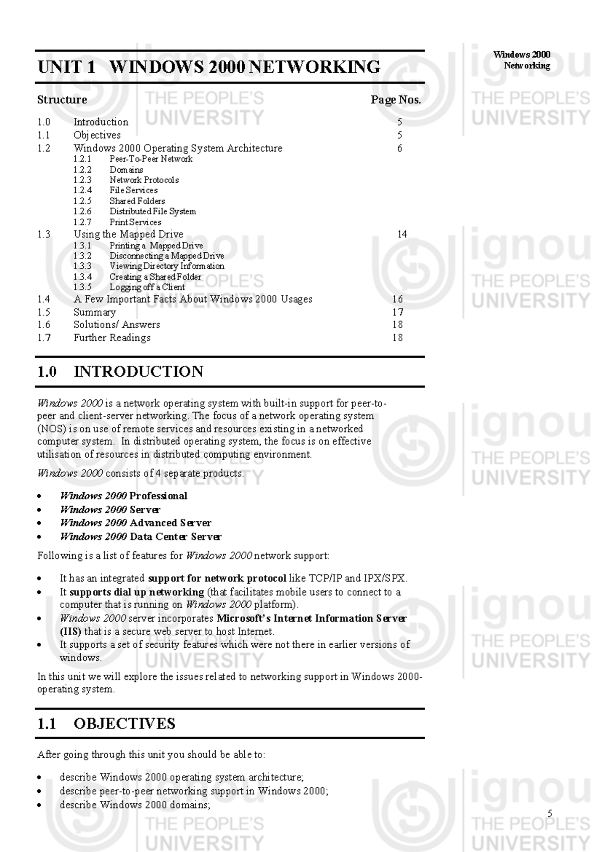 Block 3 - Windows 2000 Operating System Networking Overview - Studocu