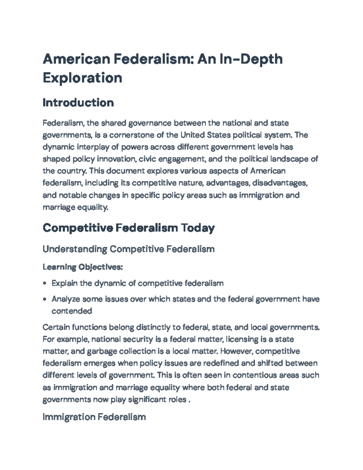American Federalism: Policy Innovations and Key Legal Changes Examined ...