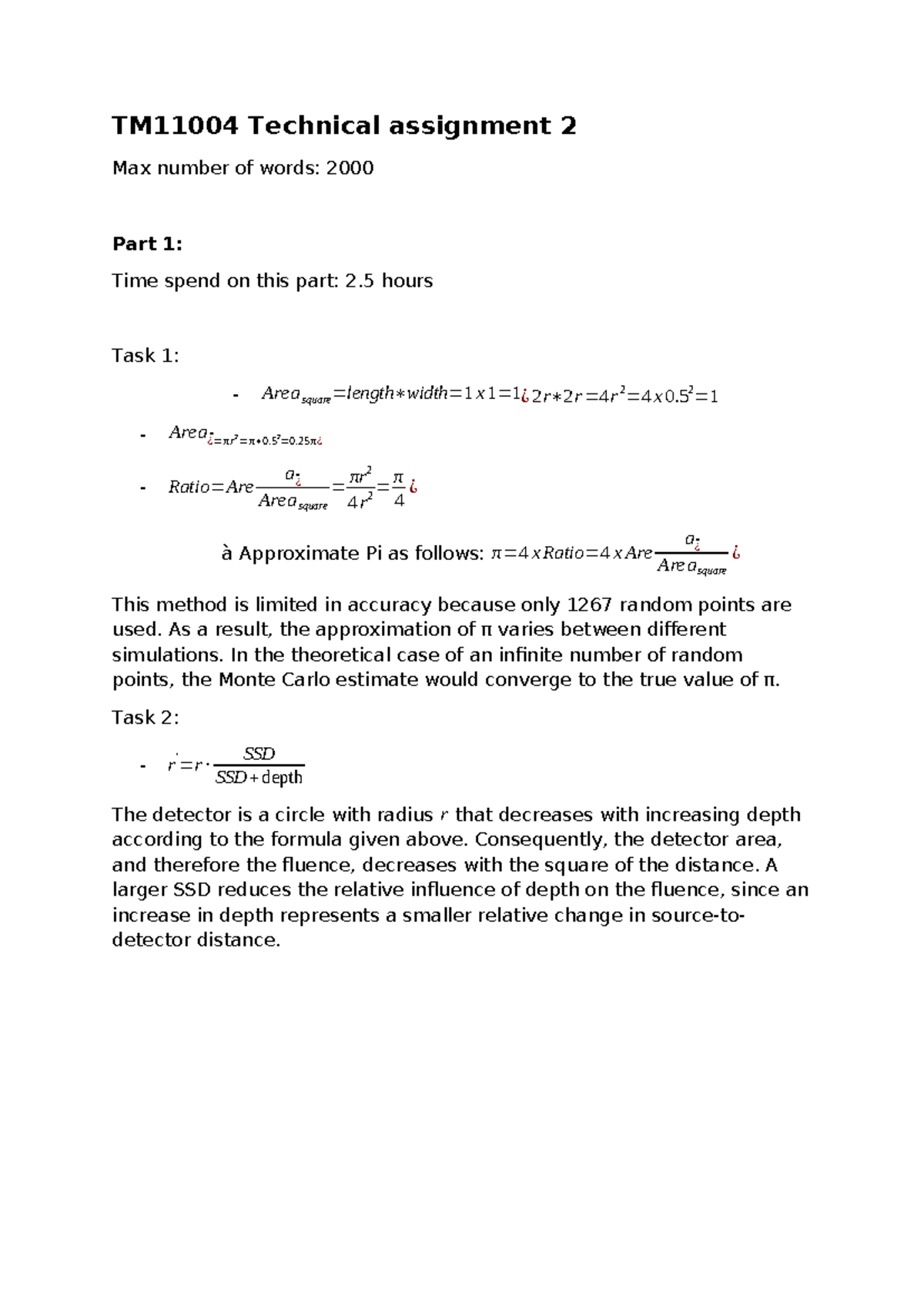 TM11004 Technical Assignment 2: Monte Carlo Methods & PDD Analysis ...