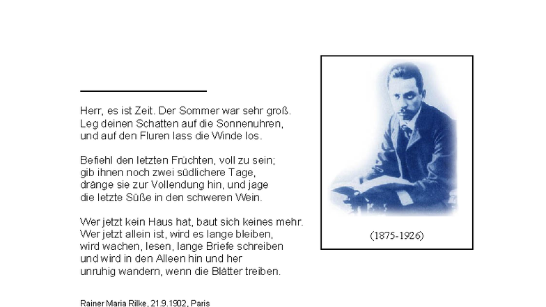 Gedichtanalyse: Rainer Maria Rilke - 