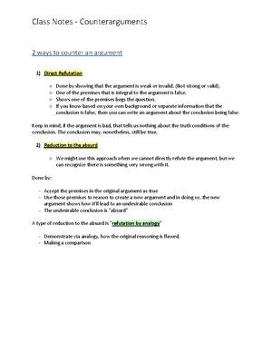 Chapter 5 Notes - Enumerative Induction(Generalizations) Premise ...