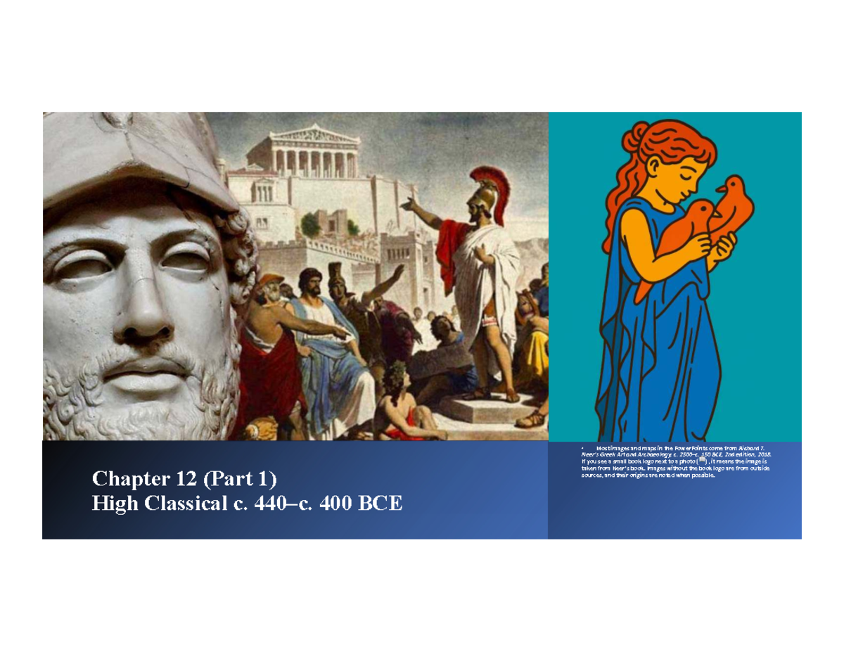 Chapter 12: High Classical Art (c. 440–c. 400 BCE) - Studocu