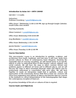 Asif Paper #2 Revised - Safaa Asif University of Minnesota ARTH 1004 ...