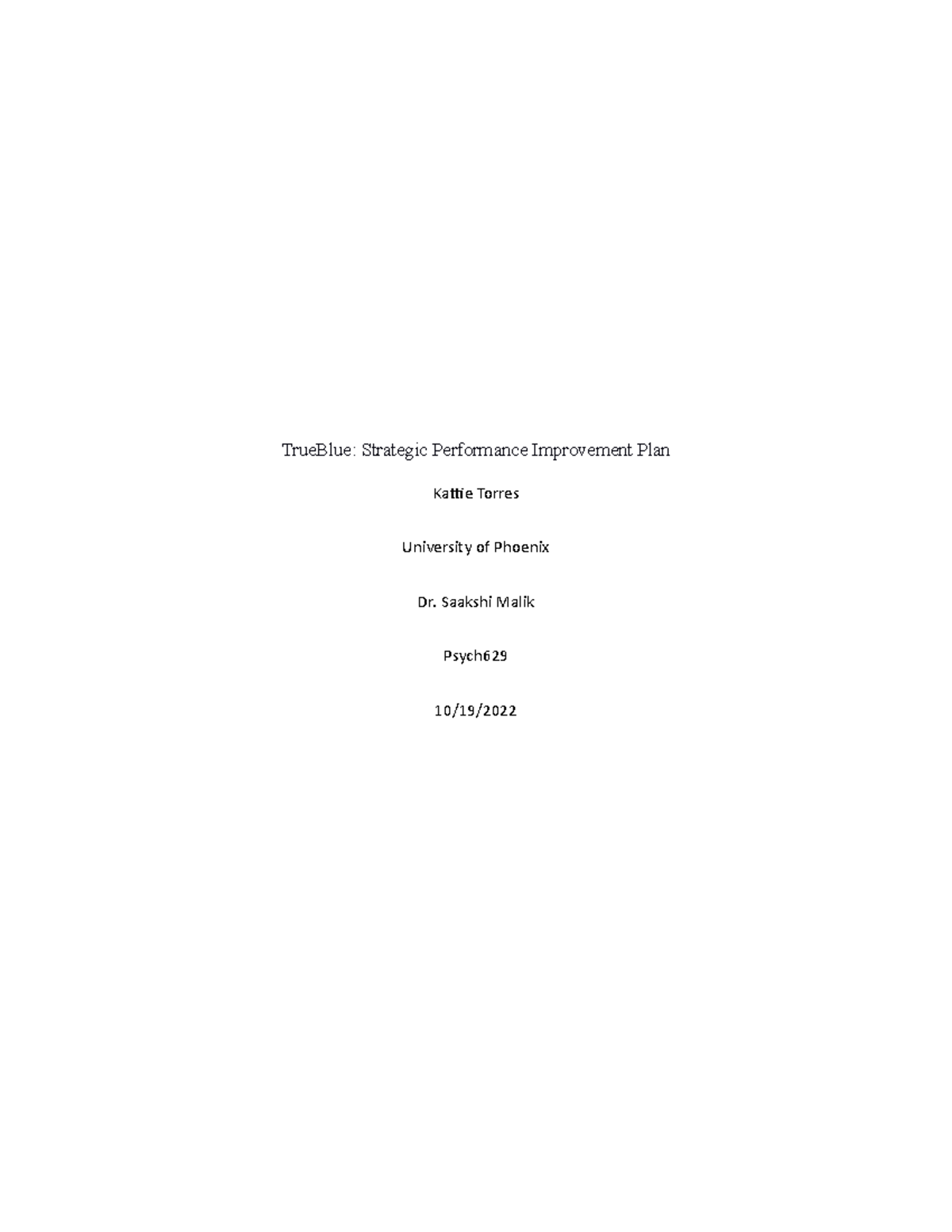 SPMP 510: Summative Assessment of Strategic Performance Improvement ...