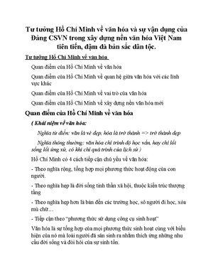 [Solved] T tng H Ch Minh hnh thnh t ngun gc no A Tinh ha vn ha nhn loi ...