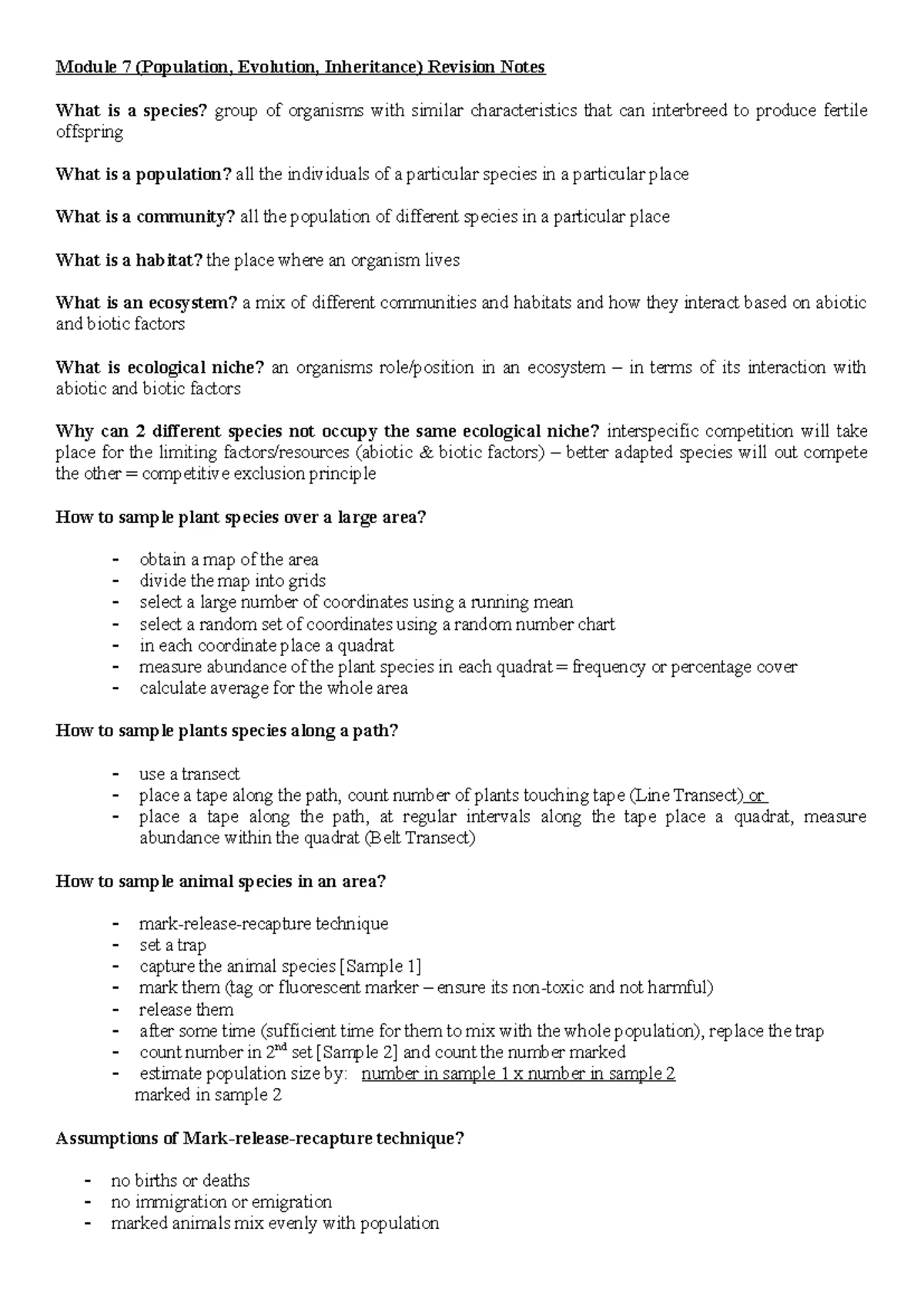 AQA Module 8 Stem Cells & Genetic Engineering Revision Notes - Studocu