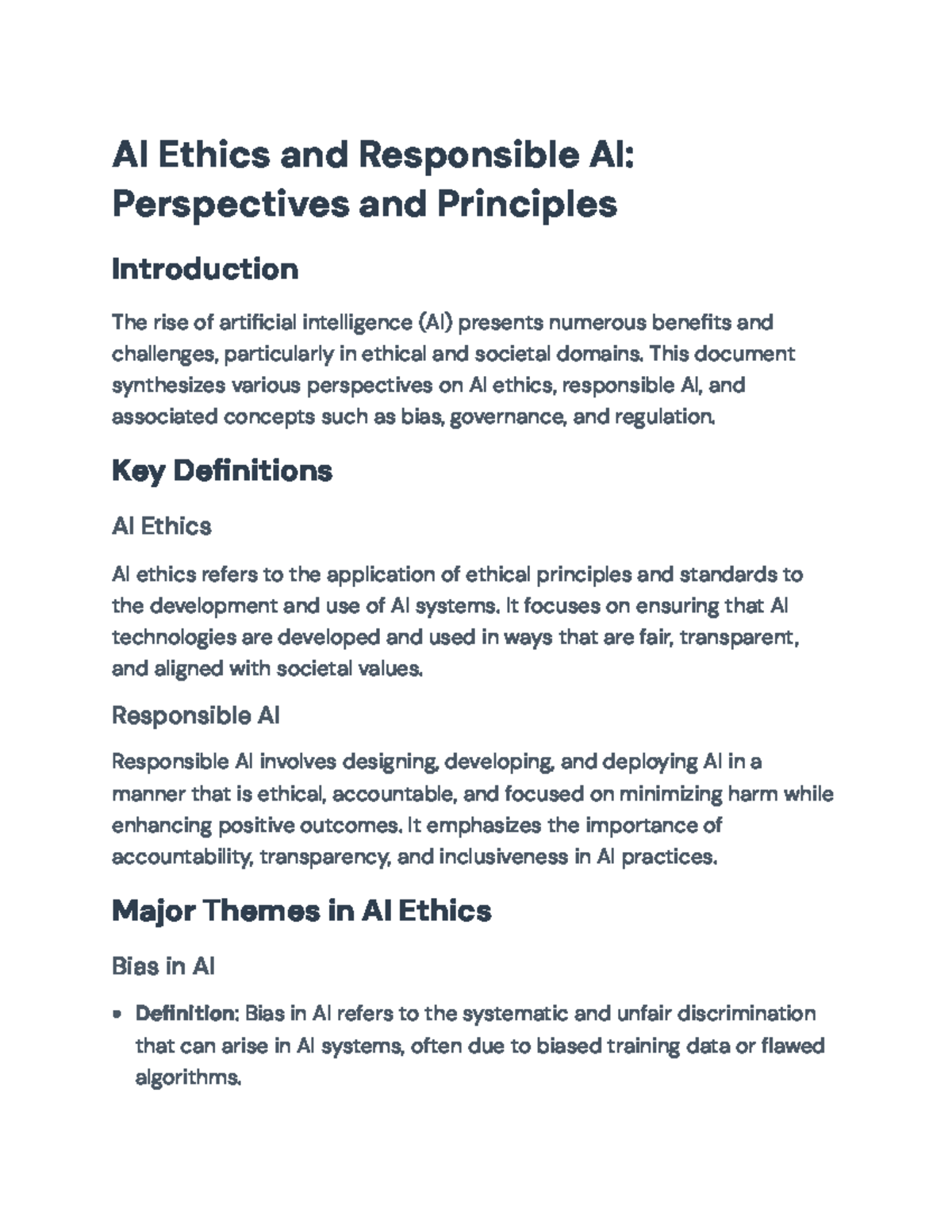 AI Ethics and Responsible AI: Principles, Bias, Governance Insights ...