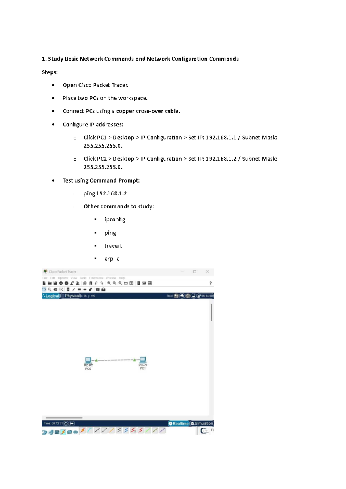 Cisco - Basic Network Commands & Configurations Guide - Studocu