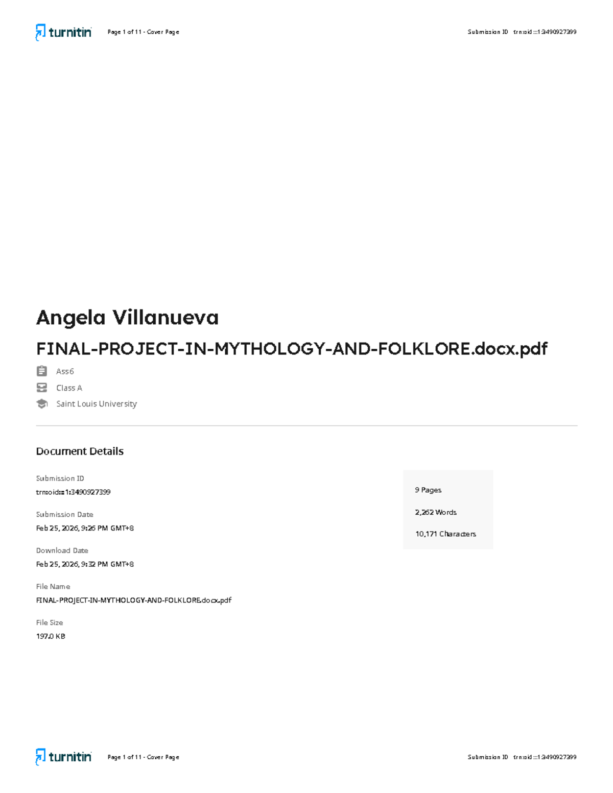 Final Project in Mythology and Folklore: Aswang Tales from Sarikap ...