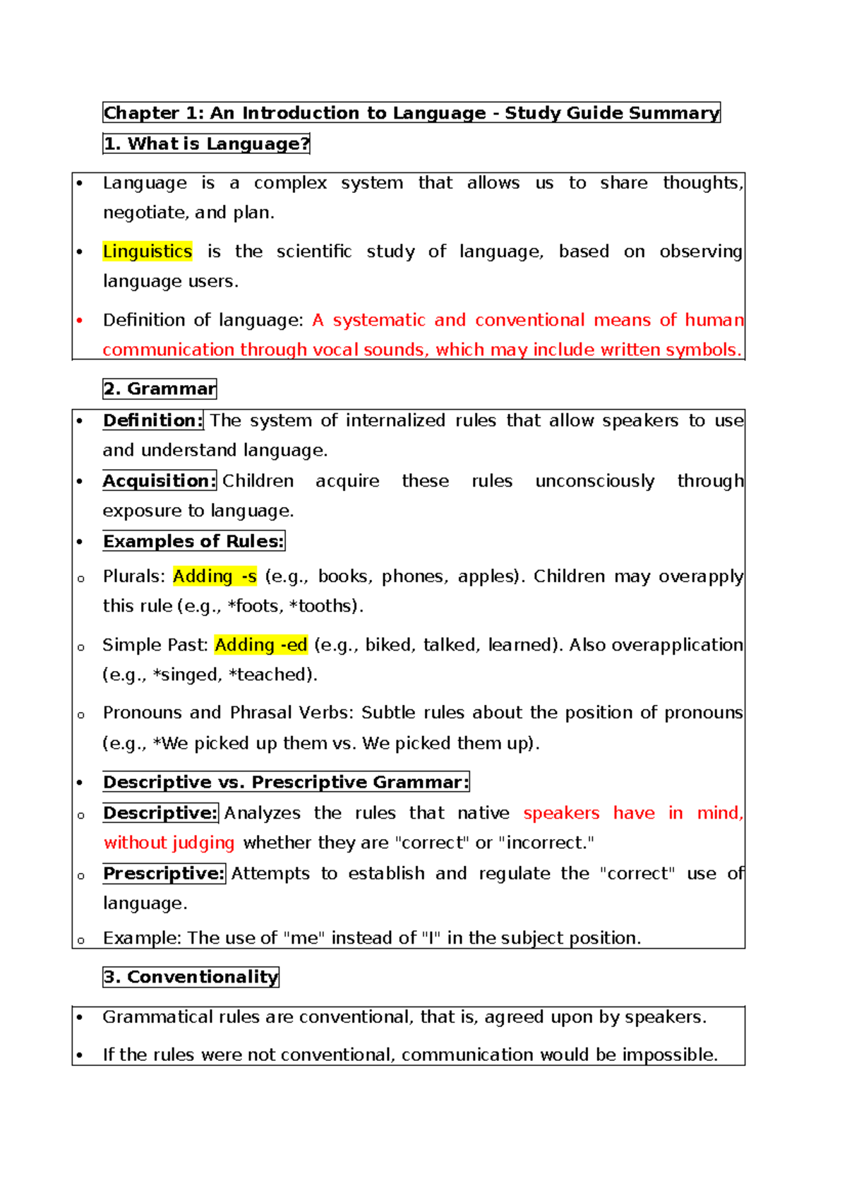 LLS 101: Chapter 1 Language Study Guide & Key Concepts Summary - Studocu