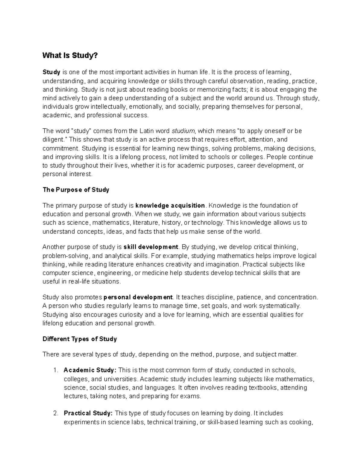 Understanding the Importance of Study: A Comprehensive Guide - Studocu