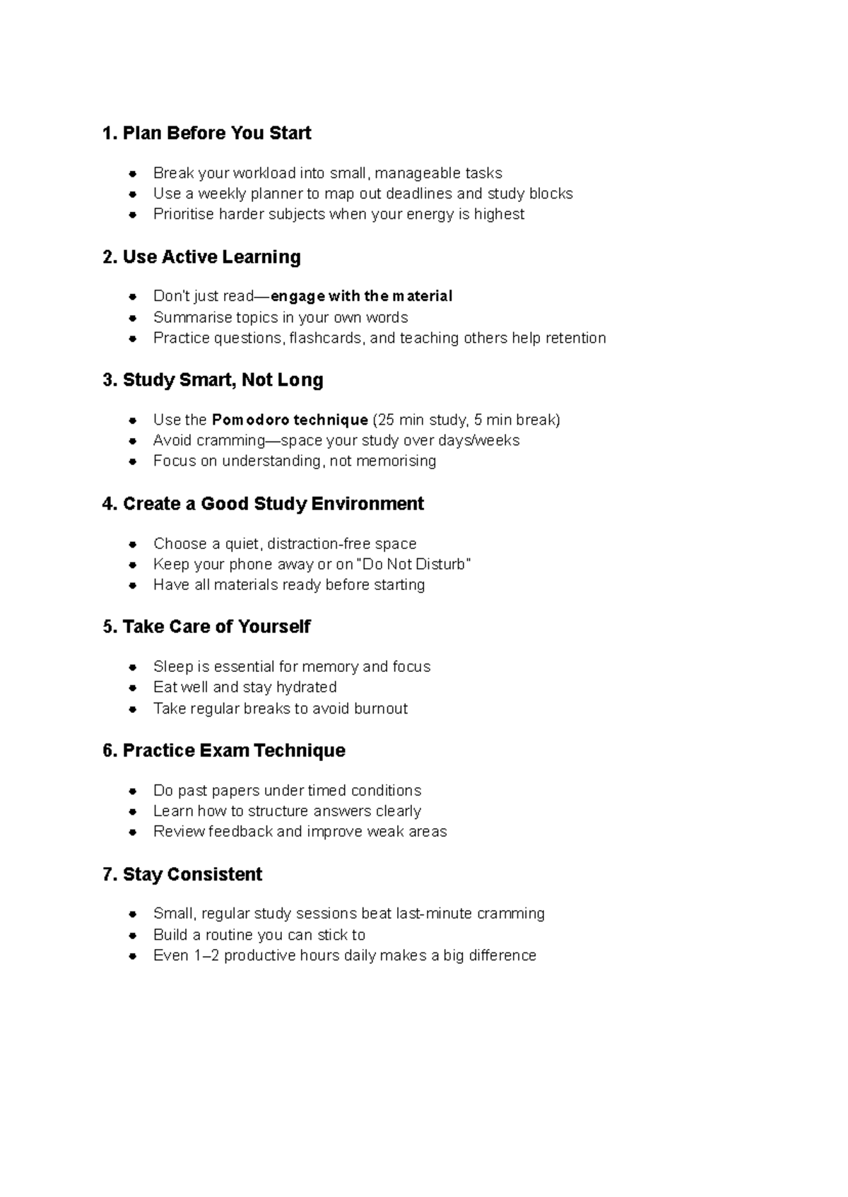 Study Tips for Effective Learning Strategies - Studocu