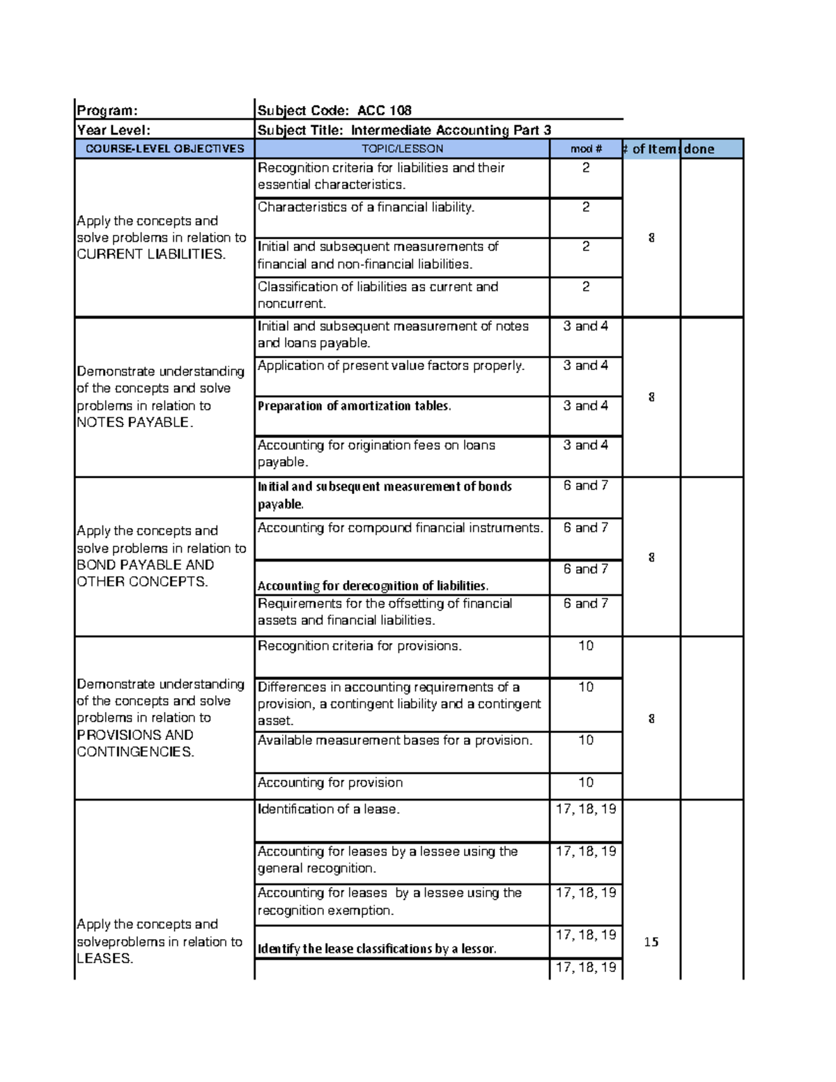 ACC108 - Intermediate Accounting Part 3 Summary Notes - Studocu