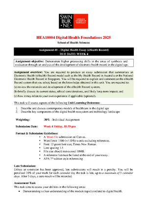 Assignment overview sample one - Assignment overview: You are required ...