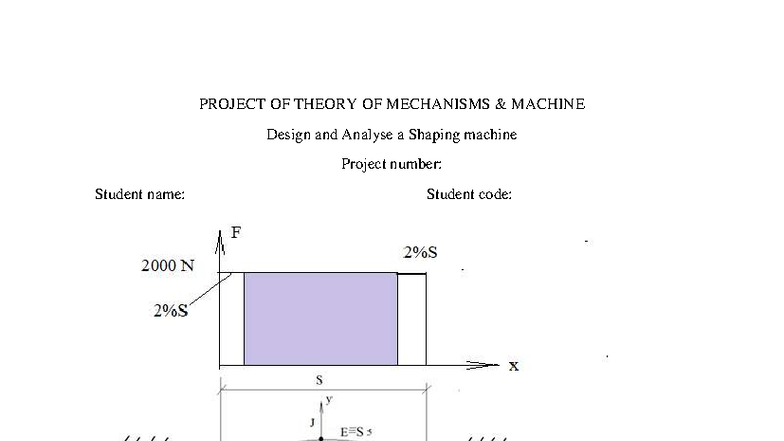 Project OF Theory OF Mechanisms (1) - PROJECT OF THEORY OF MECHANISMS ...