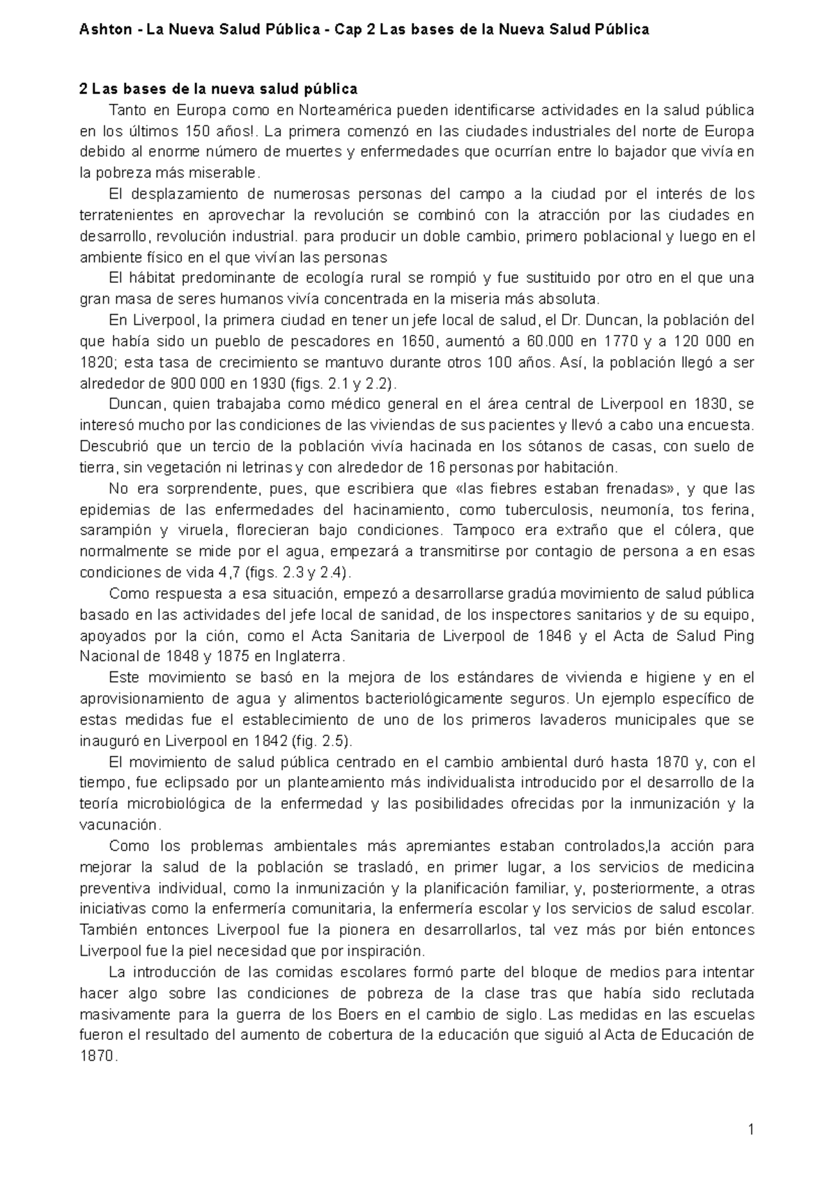 Ashton - La Nueva Salud Pública - Capitulo 2 Las bases de la Nueva ...