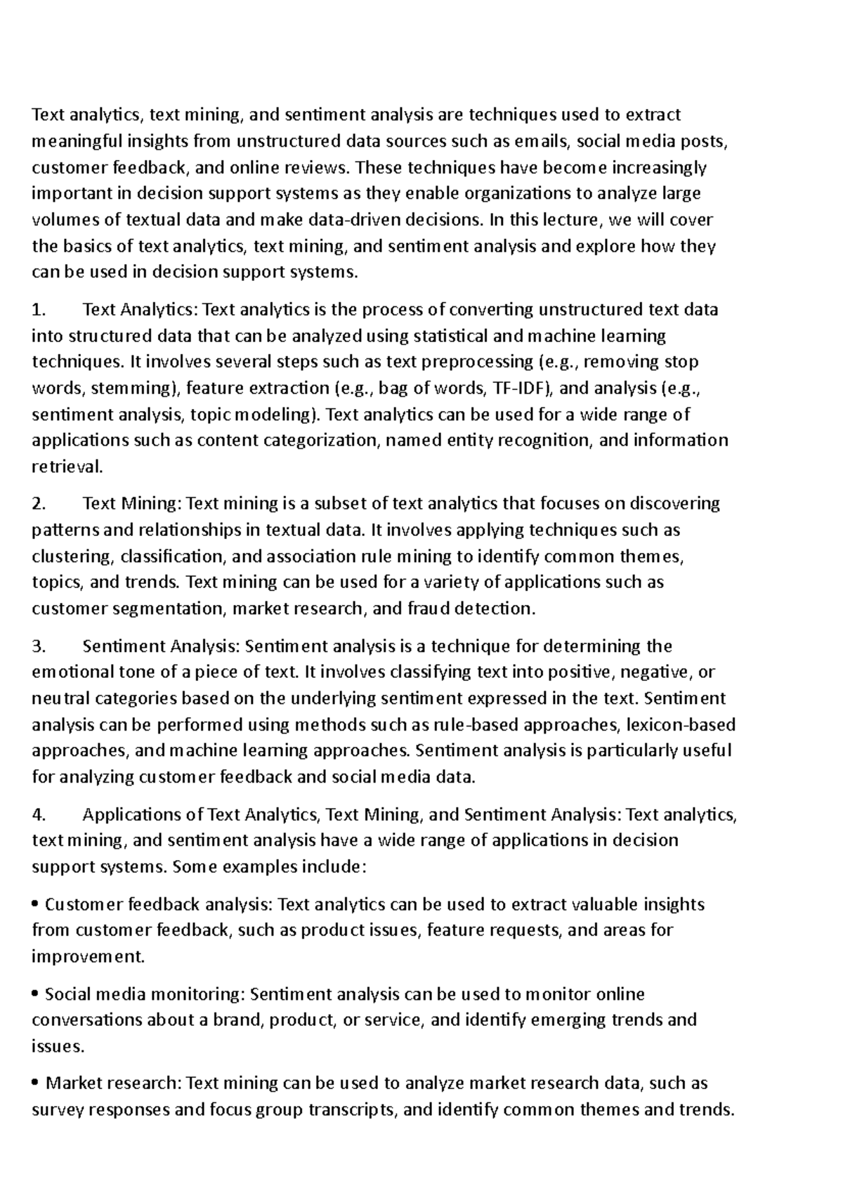 Text Analytics, Text Mining, and Sentiment Analysis in decsion support ...