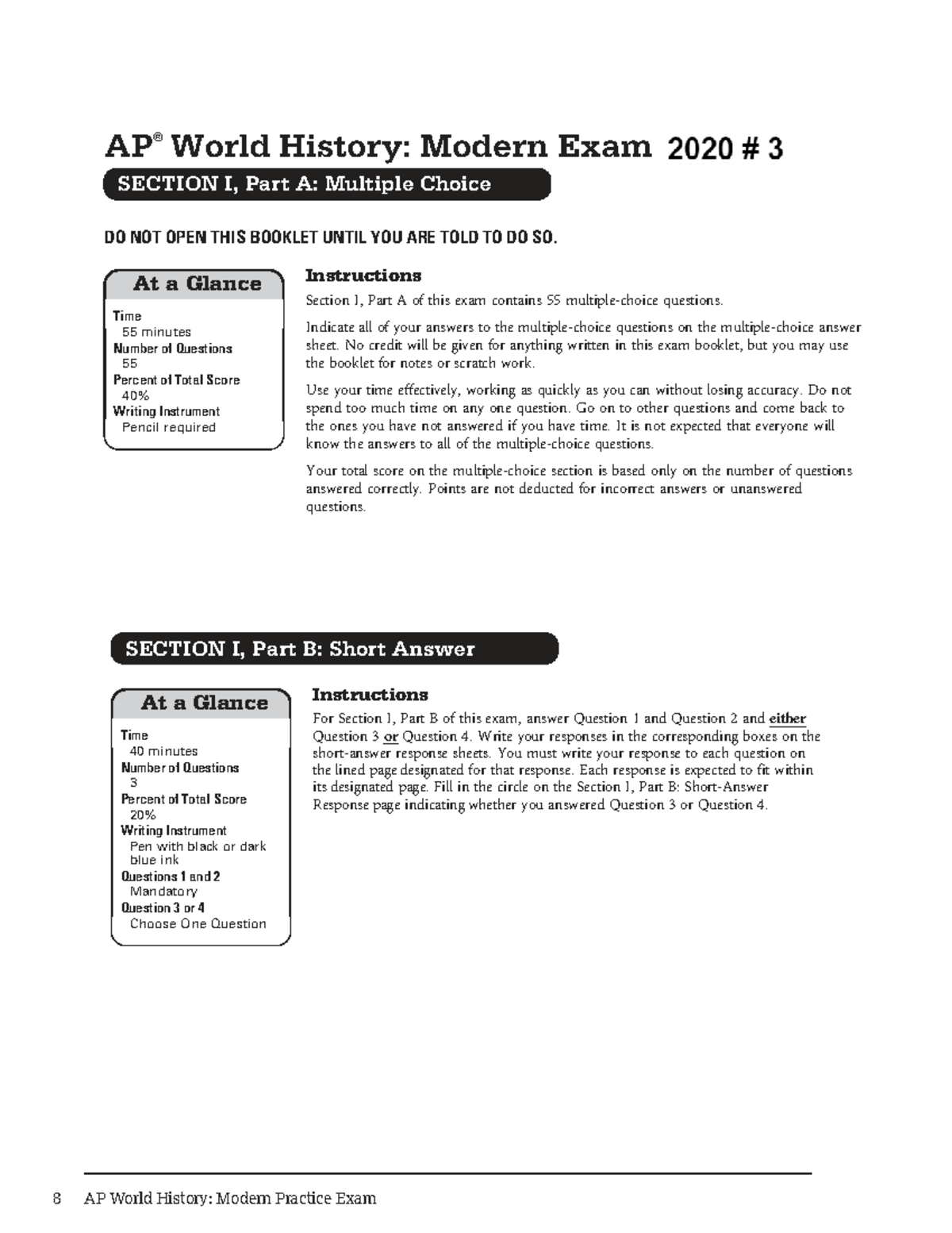 AP World History: Modern 2020 Practice Exam & Study Notes - Studocu