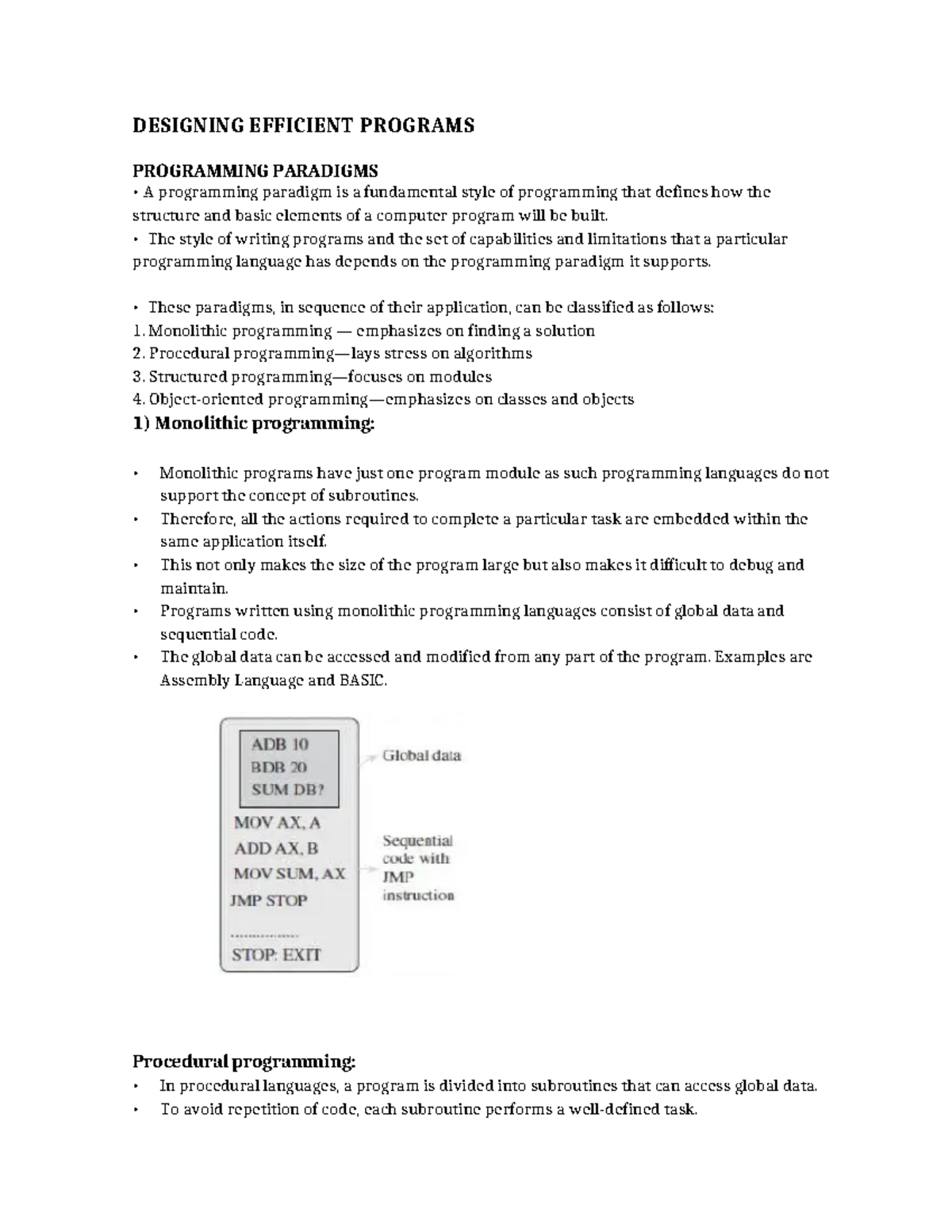 Introduction to C Programming - Key Concepts and Paradigms - Studocu