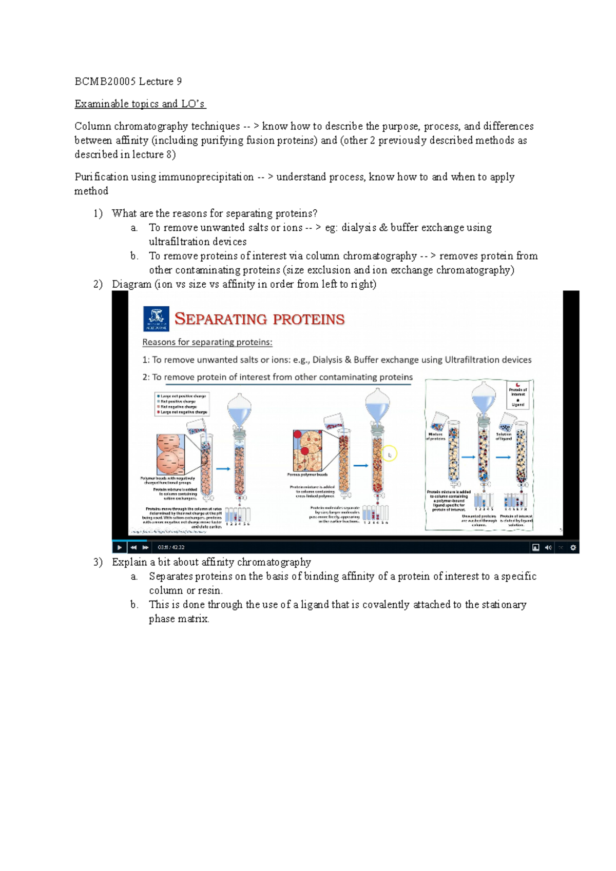 BCMB20005 Lecture 9: Techniques & Principles of Column Chromatography ...