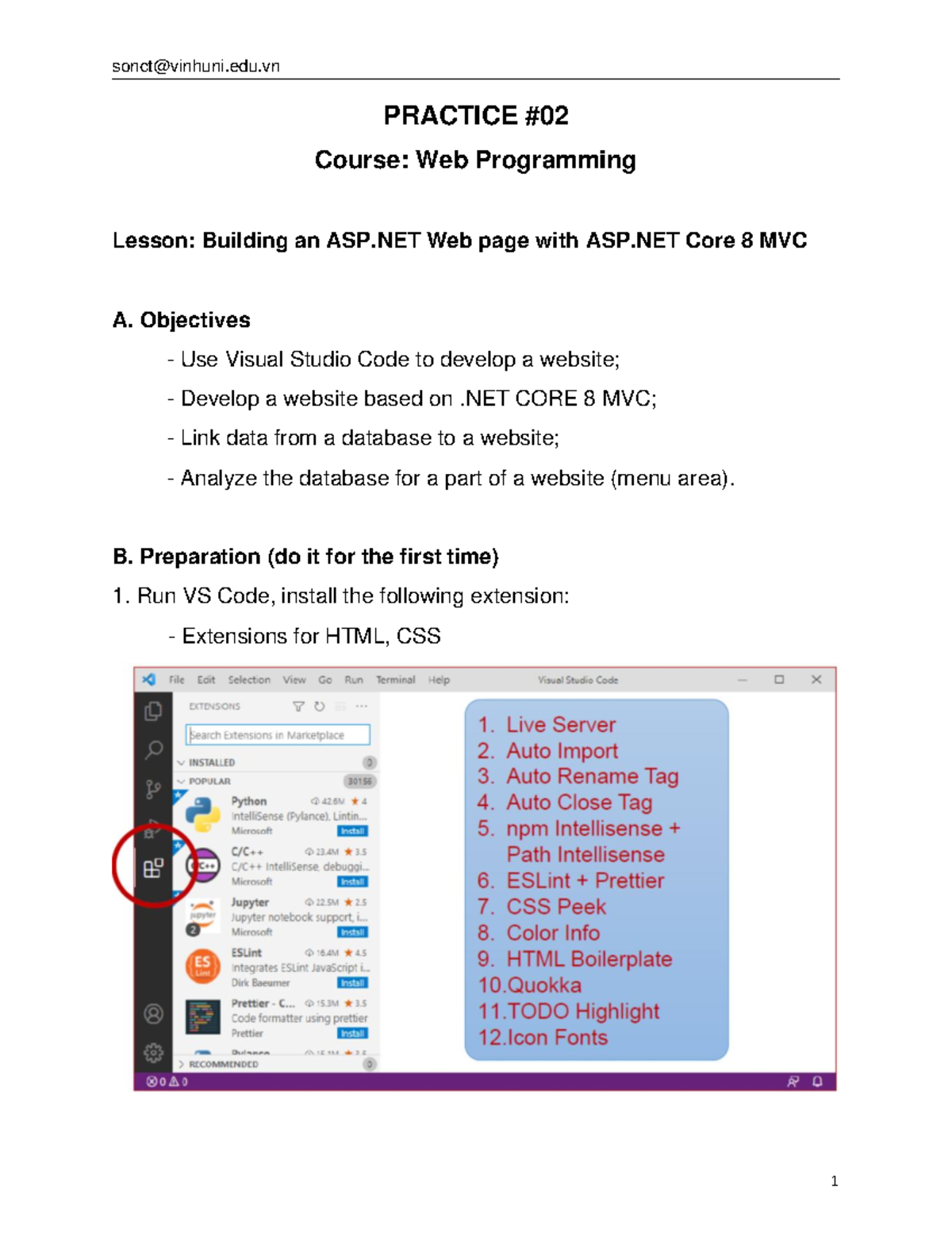 TH 01 02 Lesson: Building an ASP.NET Core 8 MVC Web Page - Studocu