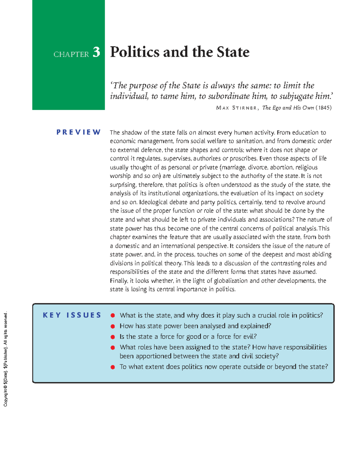 CHAPTER 3 Politics and the State: Analyzing State Power and Roles - Studocu