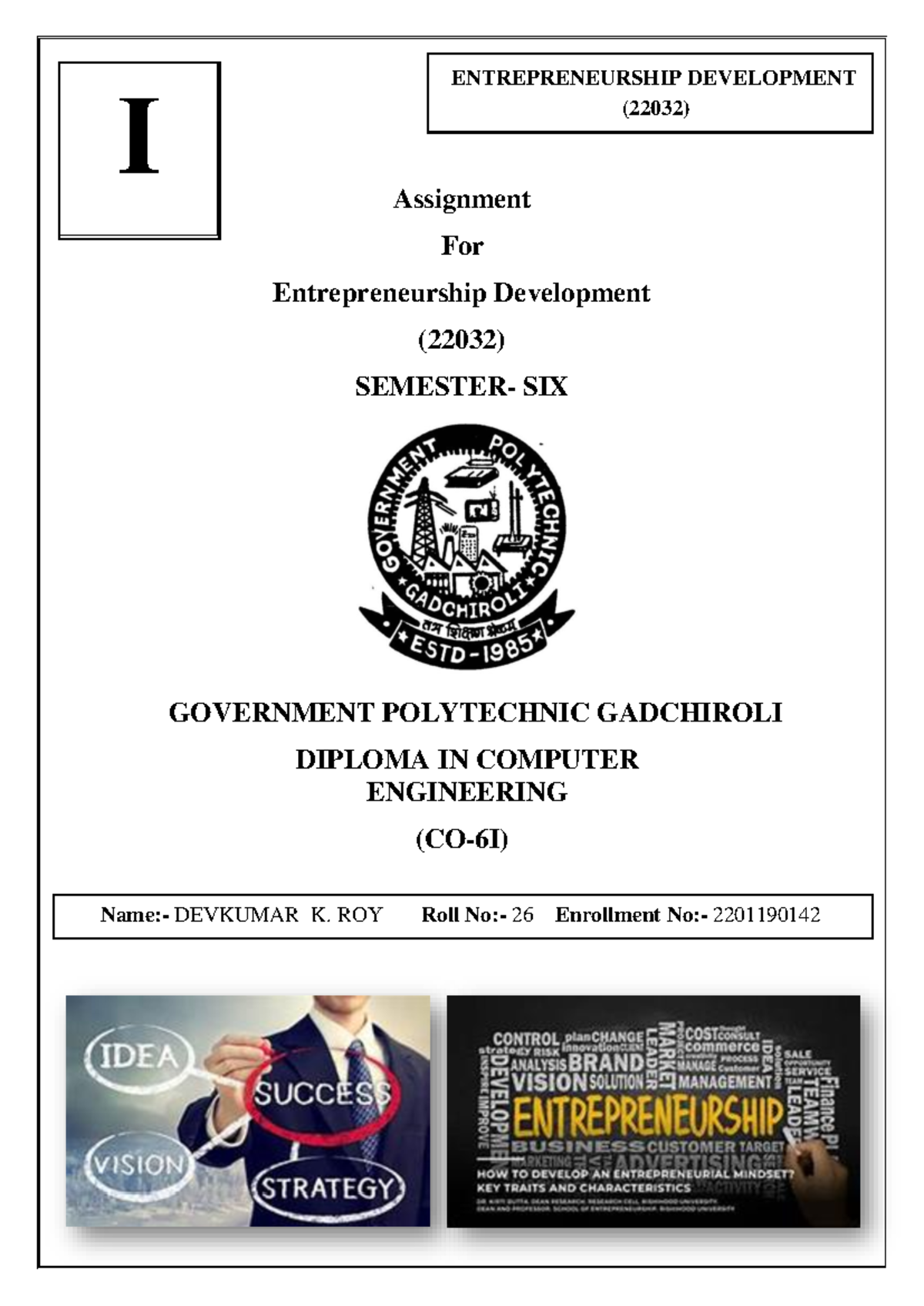 Entrepreneurship Development (22032) Assignment: Business Ideas & SWOT ...