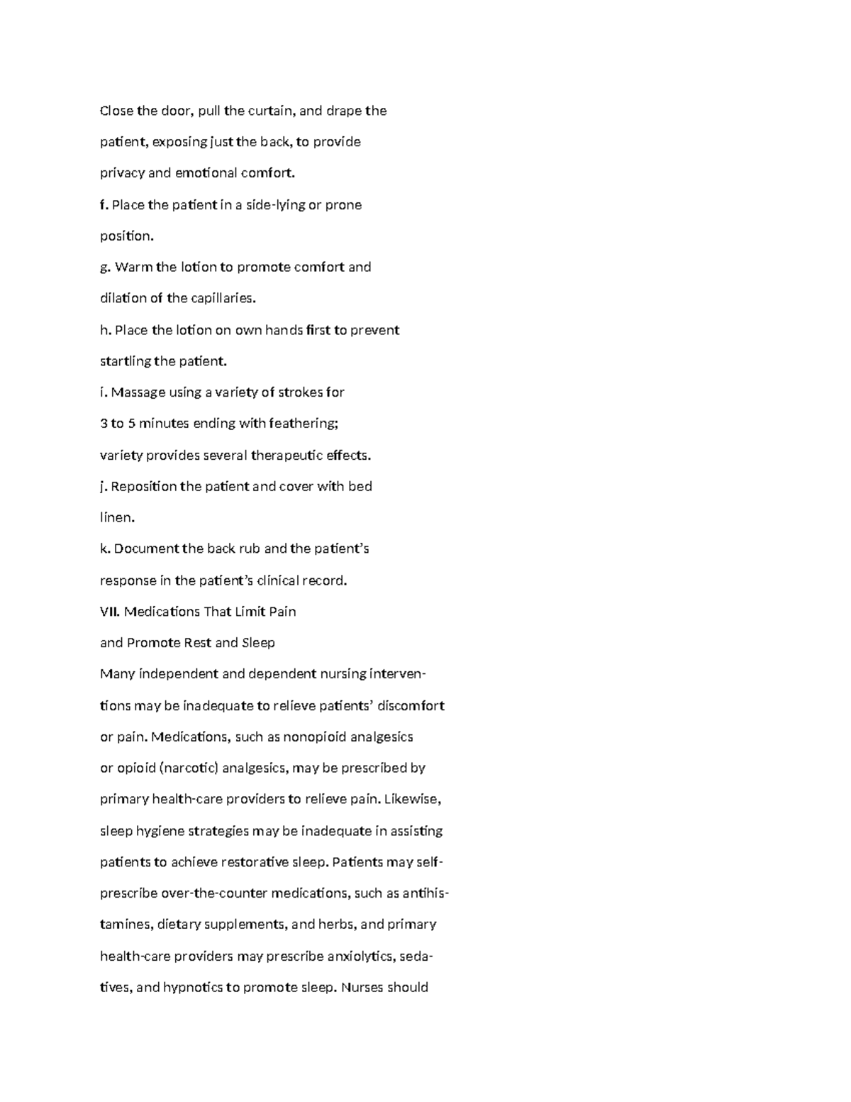 Nursing Interventions for Pain Management and Patient Comfort (NUR 230 ...