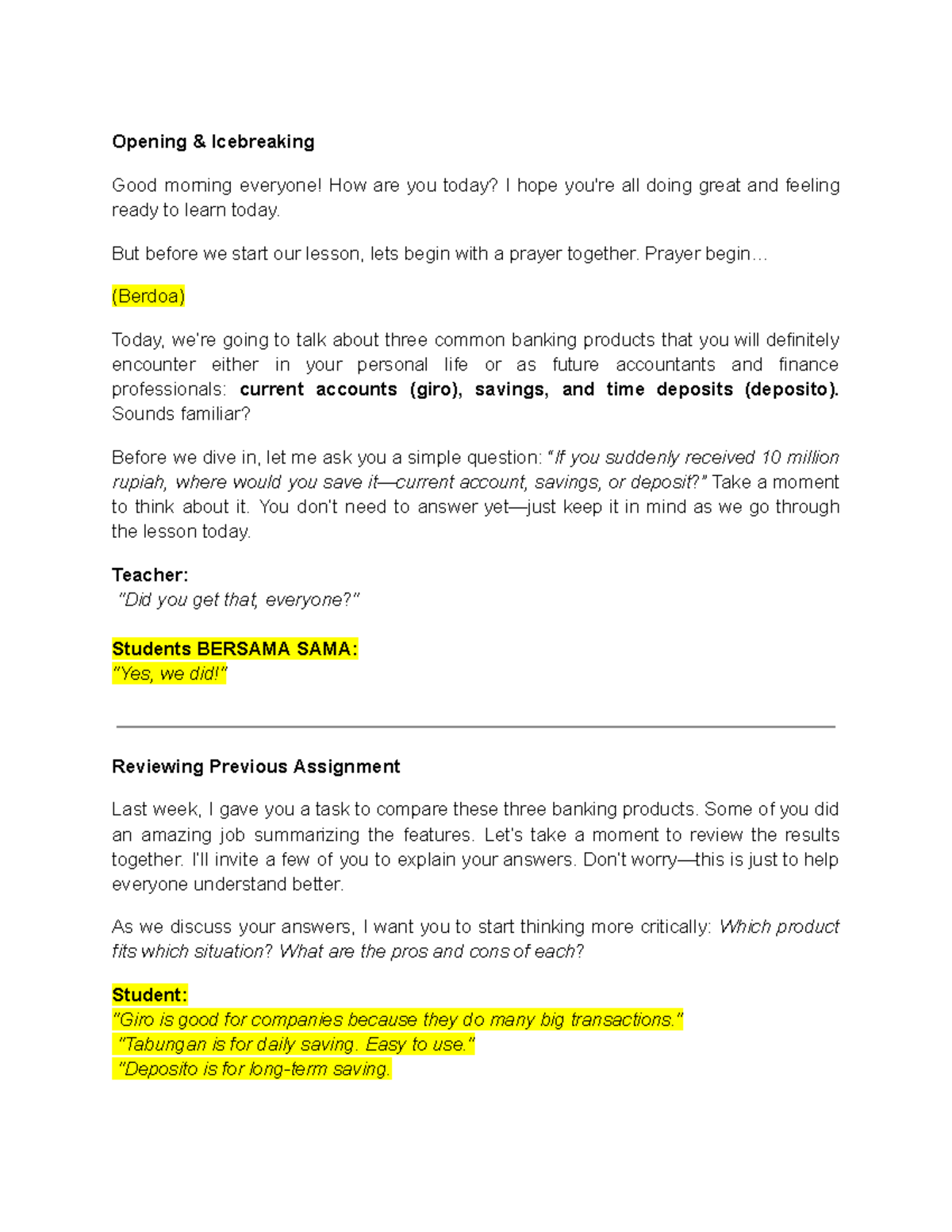 Banking Products Overview: Current Accounts, Savings & Deposits - Studocu