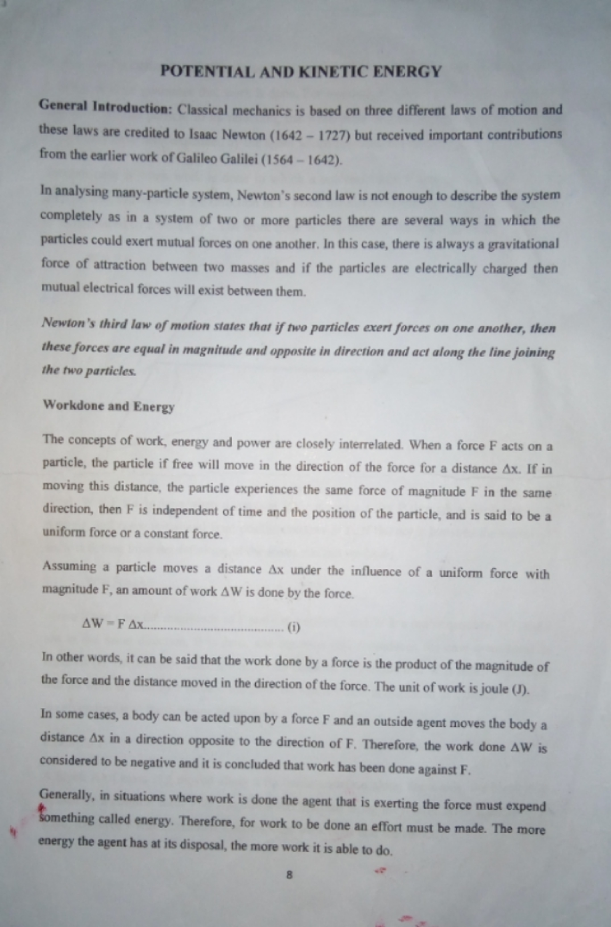 ENG 223 Mechanics Notes - Intro to Mechanical Engineering Concepts ...