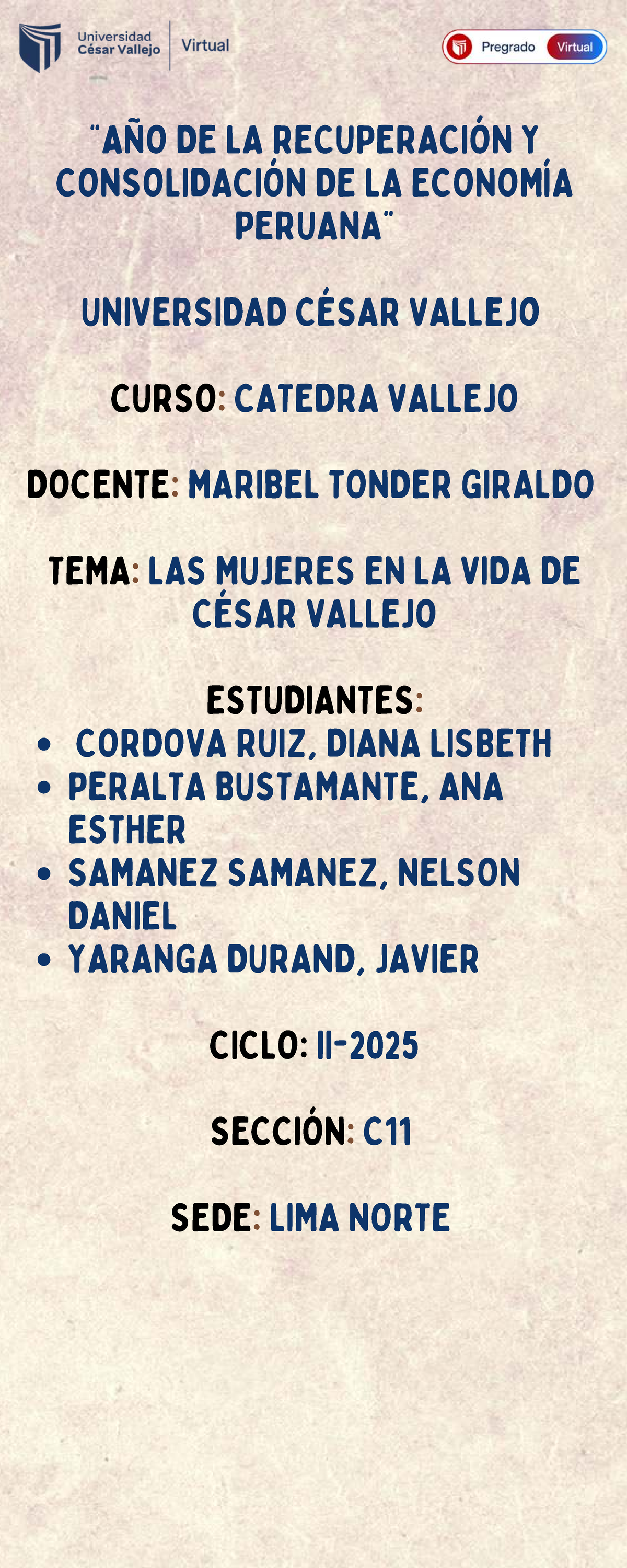Infografía sobre las Mujeres en la Vida de César Vallejo - CATEDRA 2023 ...