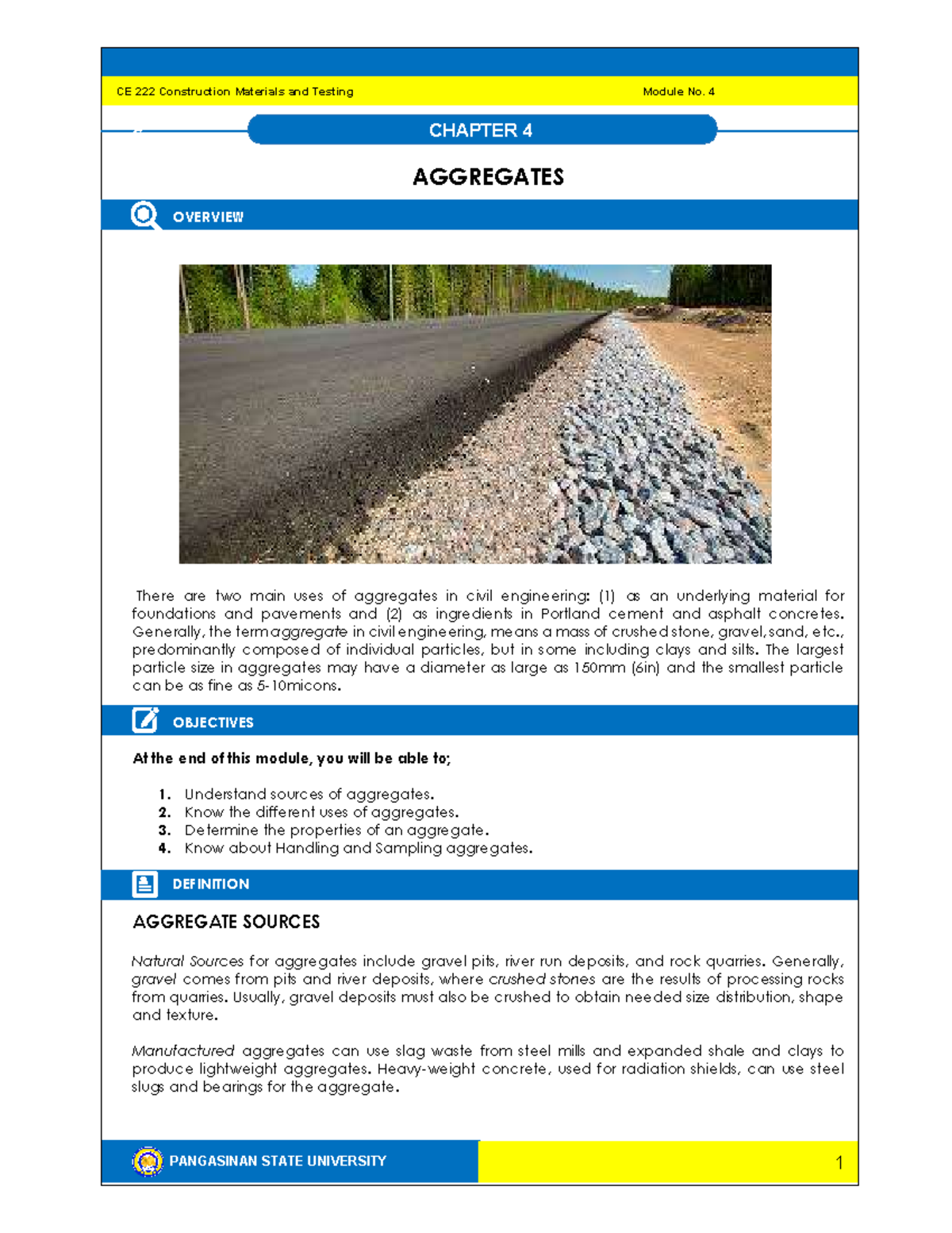 CMT - Module 4: In-Depth Study of Aggregates in Civil Engineering - Studocu