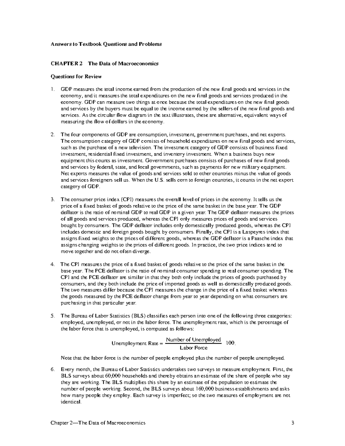 Macroeconomics Mankiw 9e Chapter 2: Data & Key Concepts Explained - Studocu