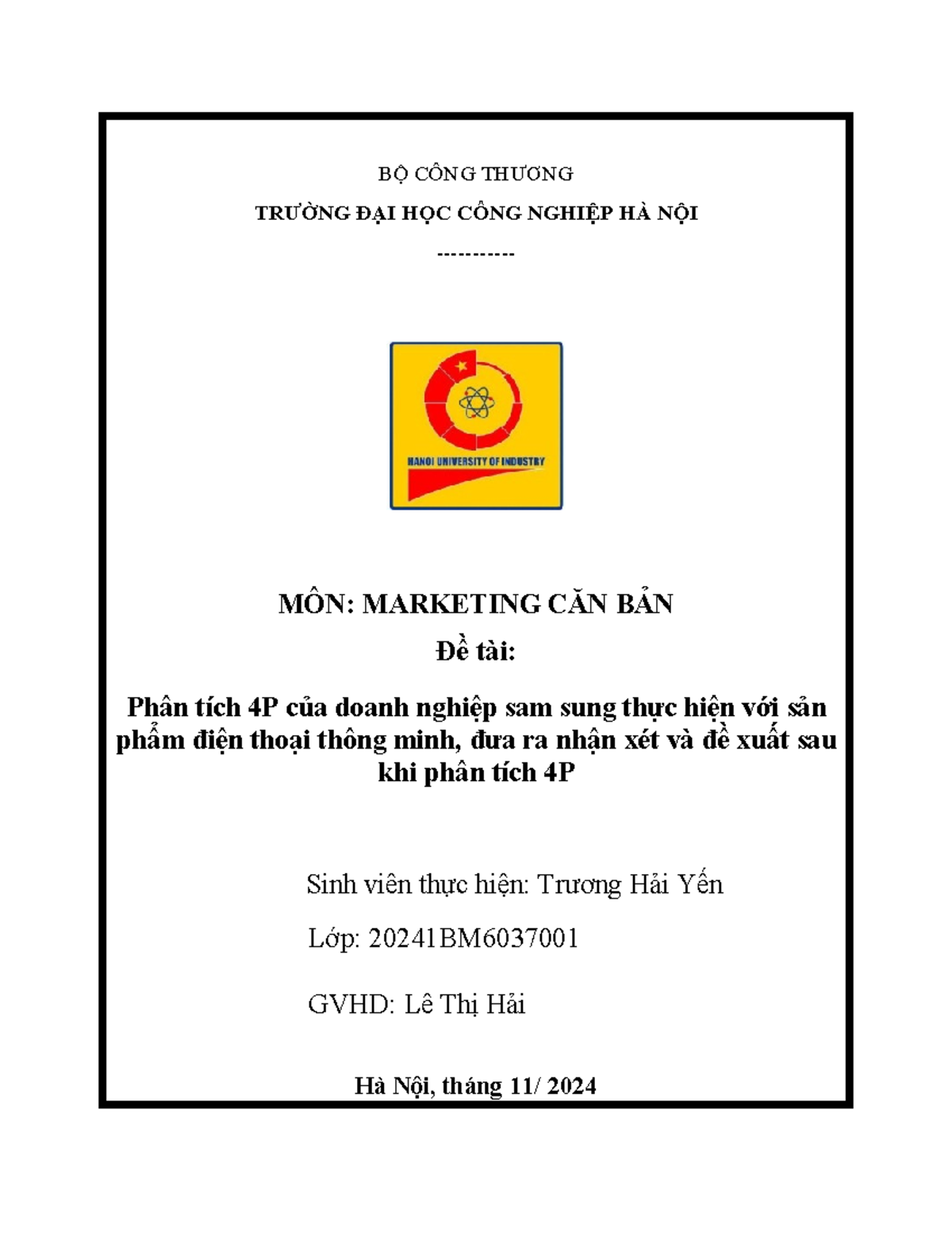 Phân Tích Chiến Lược Marketing Mix 4P Của Samsung - Môn: MKTB ...