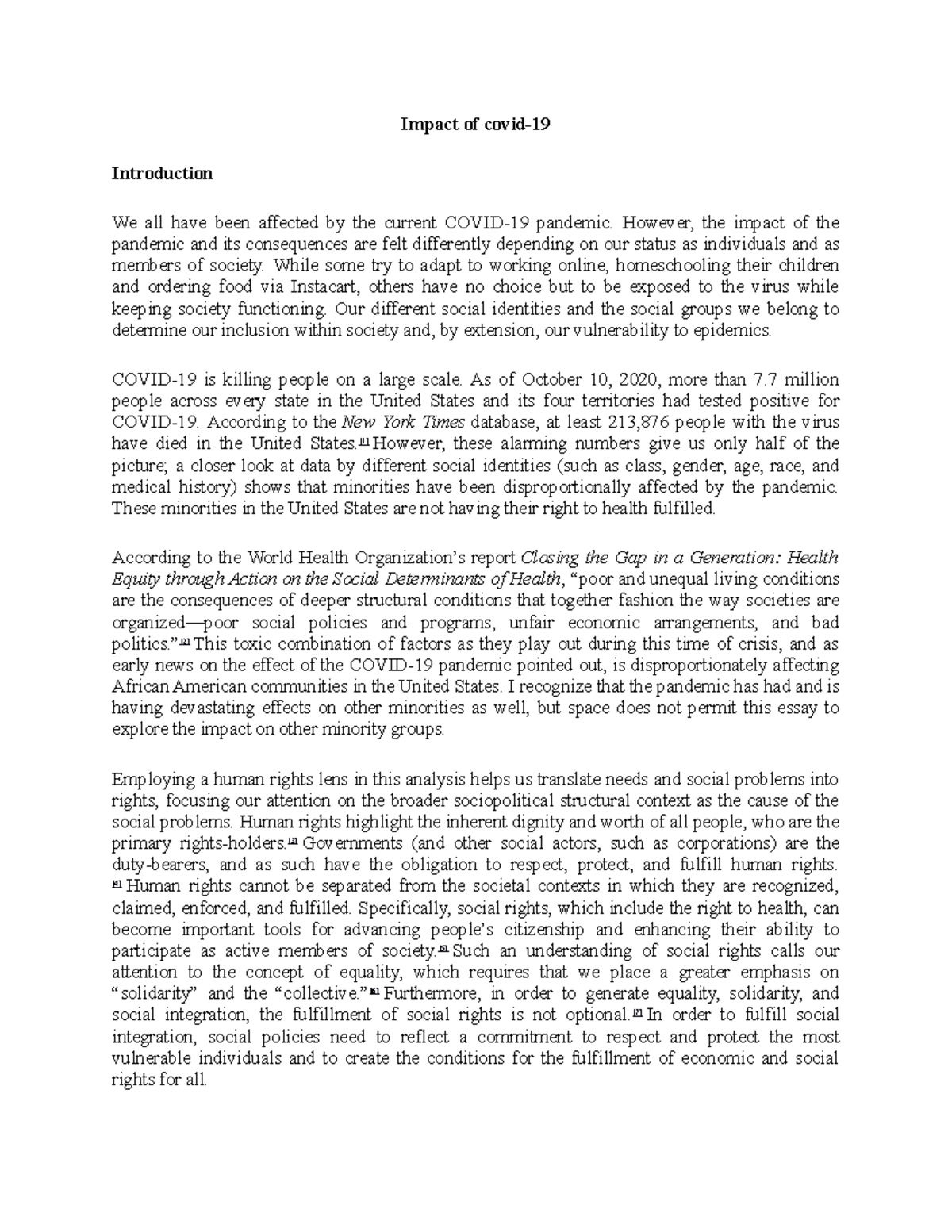 Impact of covid-19, how covid-19 has chnaged our lives - Impact of ...