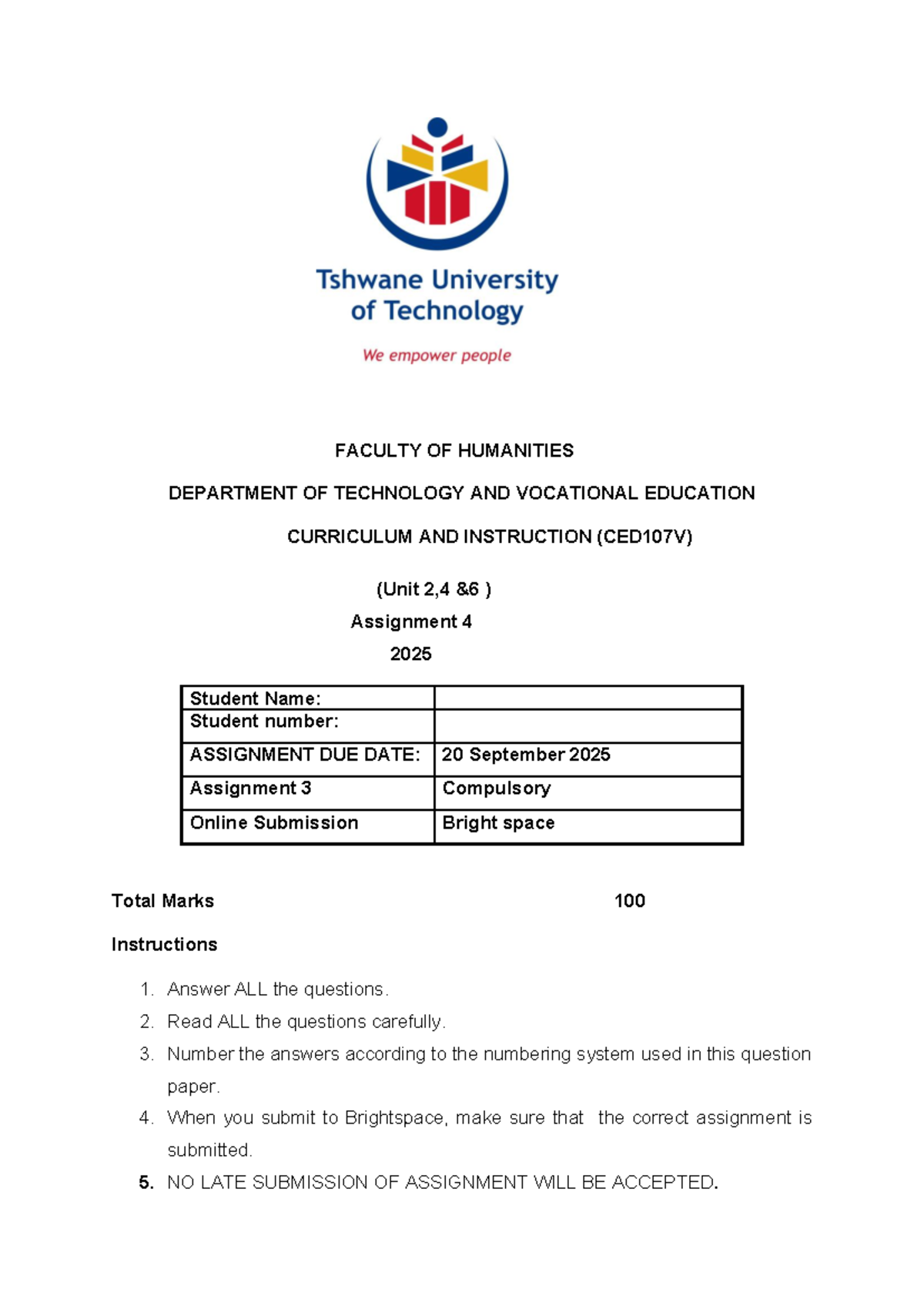 CED107V Assignment 4: Technology-Integrated Lesson Planning - Studocu