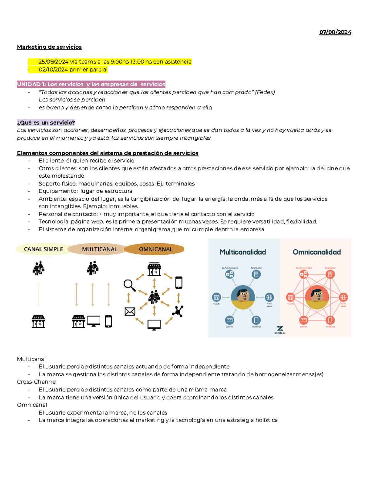 MKT DE Servicios - Primer Parcial UNIDAD 1: Conceptos Clave y ...