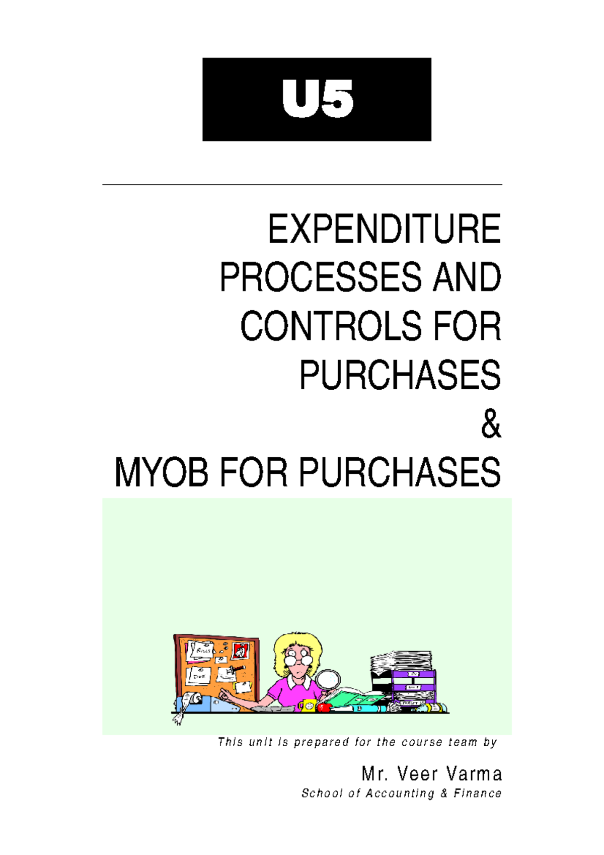 UNIT 5 - Expenditure Purchases-final writeup-revised - EXPENDITURE ...