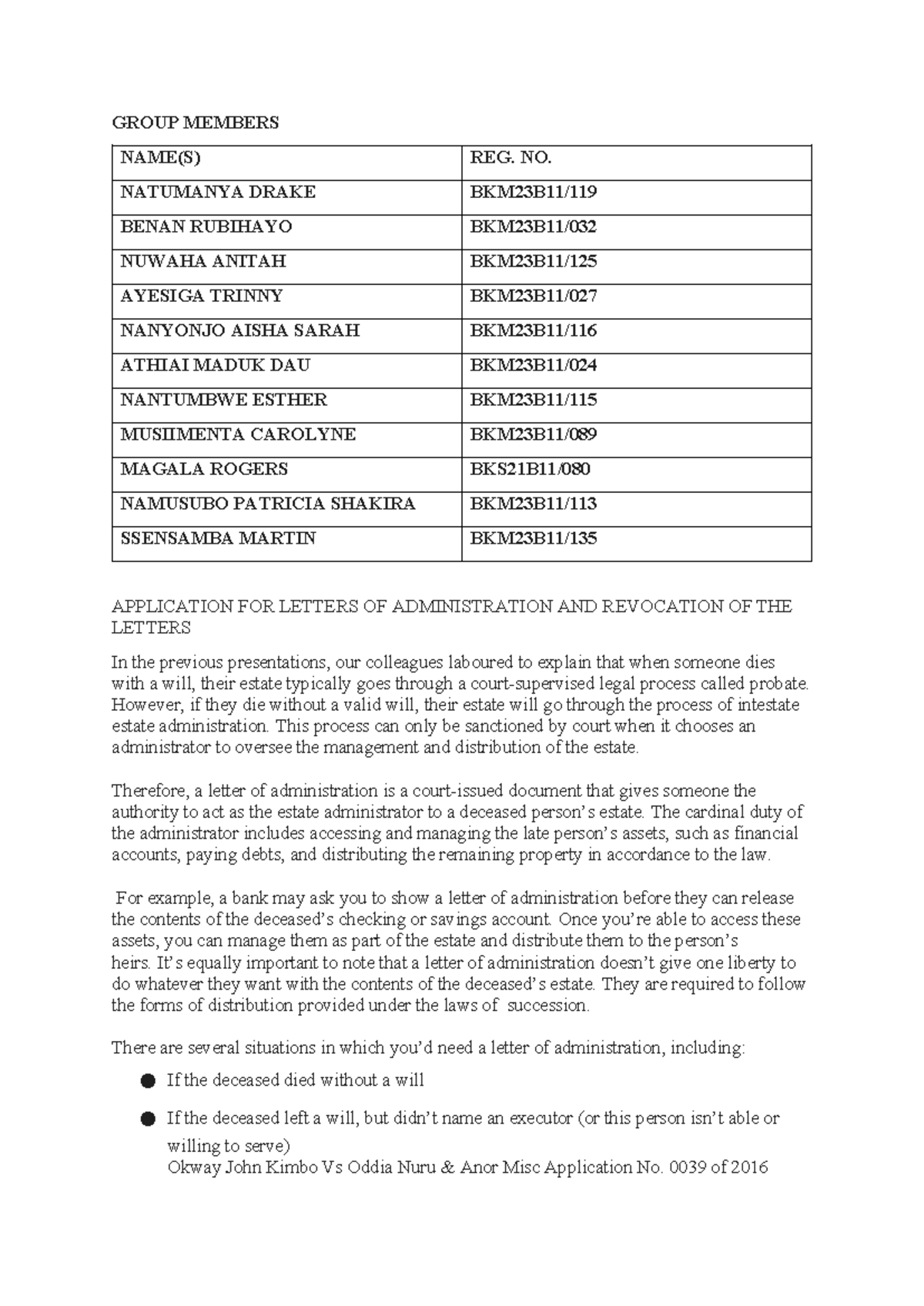 Application for Letters of Administration: Key Insights and Procedures ...