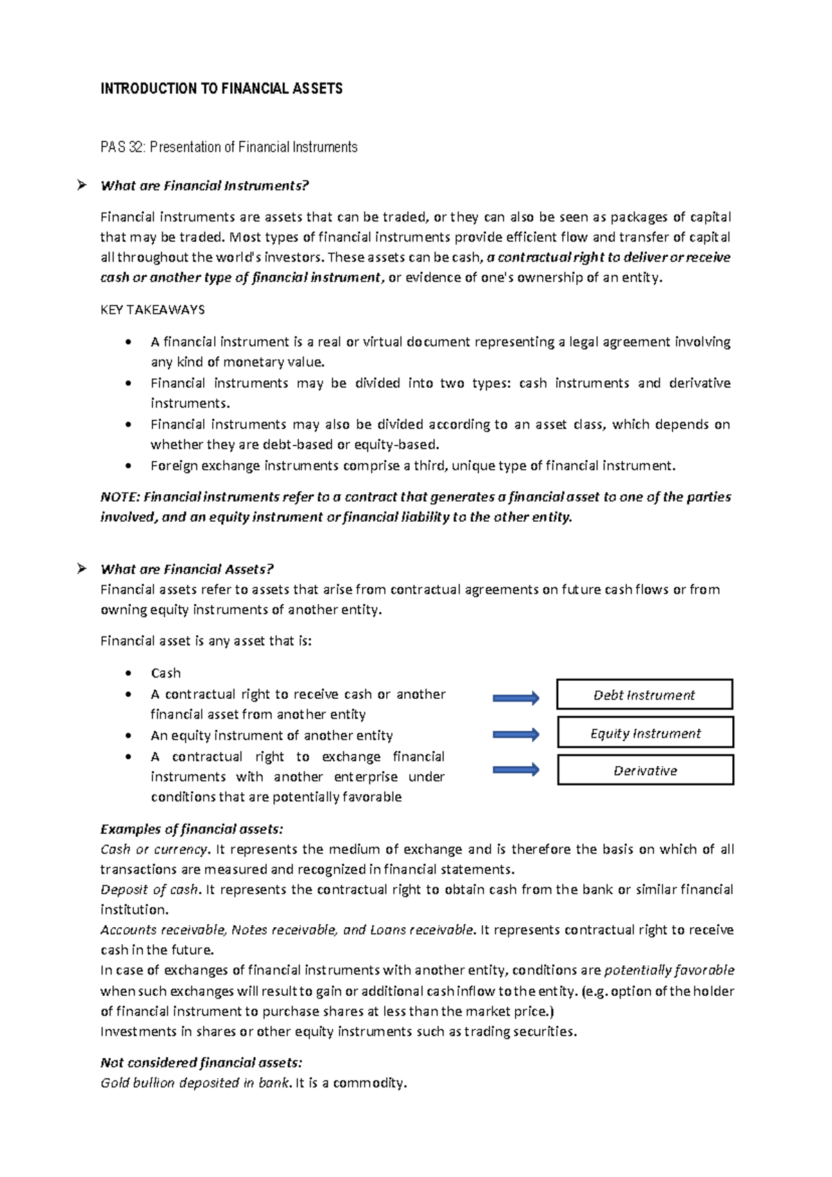 FAR 1 - Module 1.1-2: Introduction to Financial Assets & Equity ...