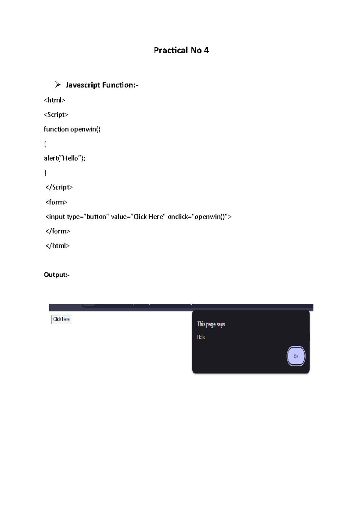 CSS Practical No 4 - Css Outputs - Practical No 4 Javascript Function ...