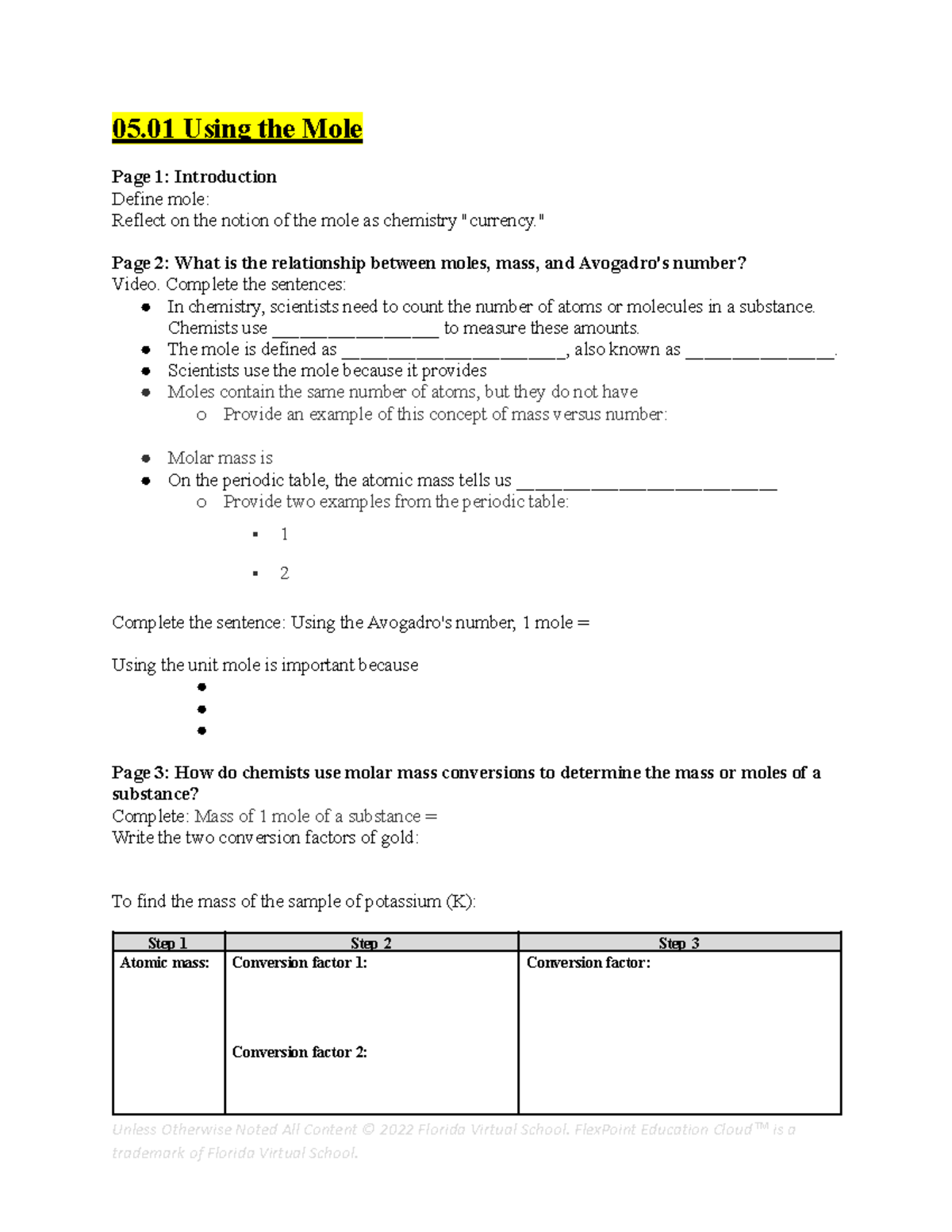 Copy of 05 - Entire Module 5 Chemistry Journal Notes - Studocu