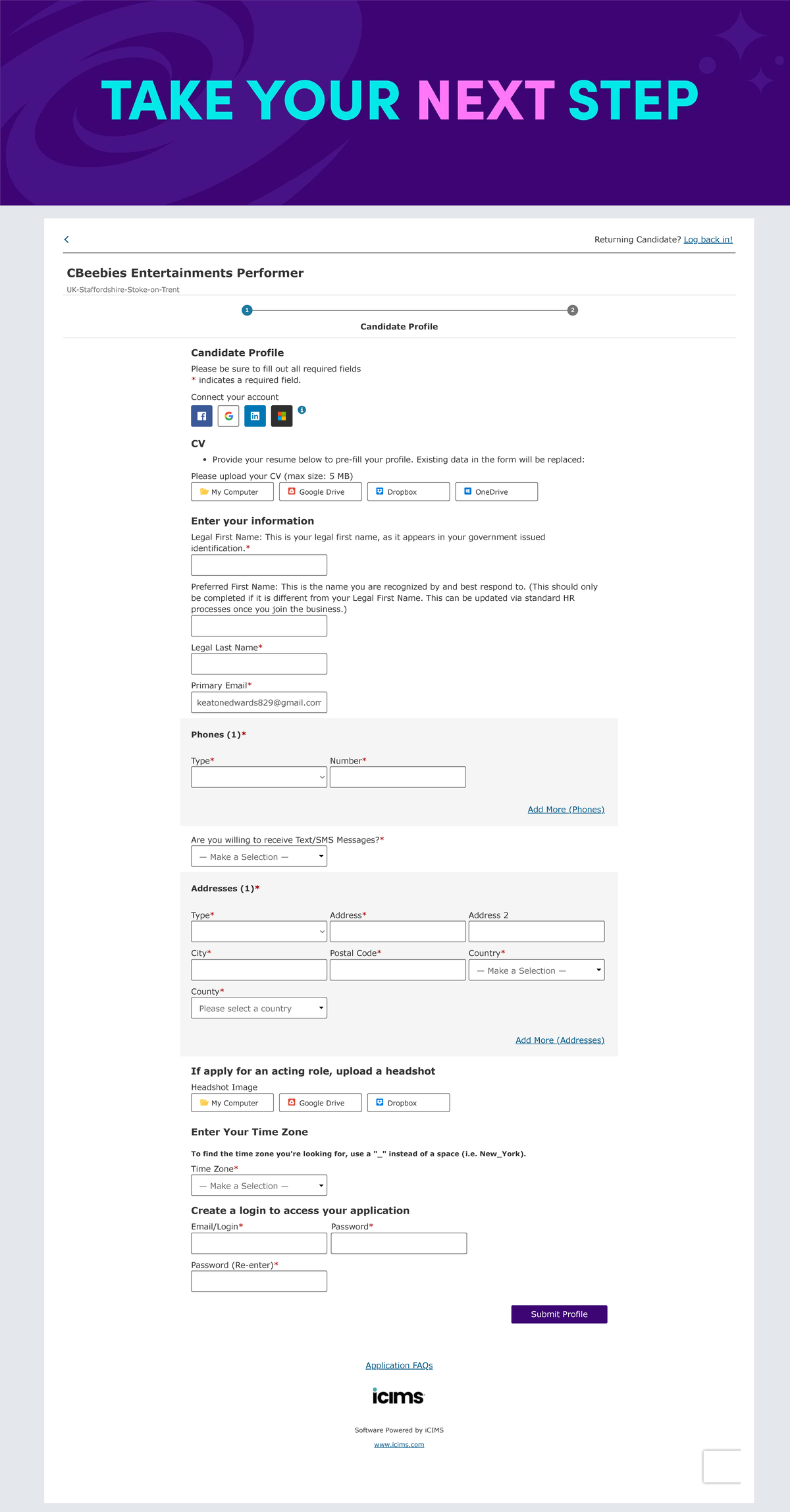 candidate profile example business studies - Returning Candidate? Log ...