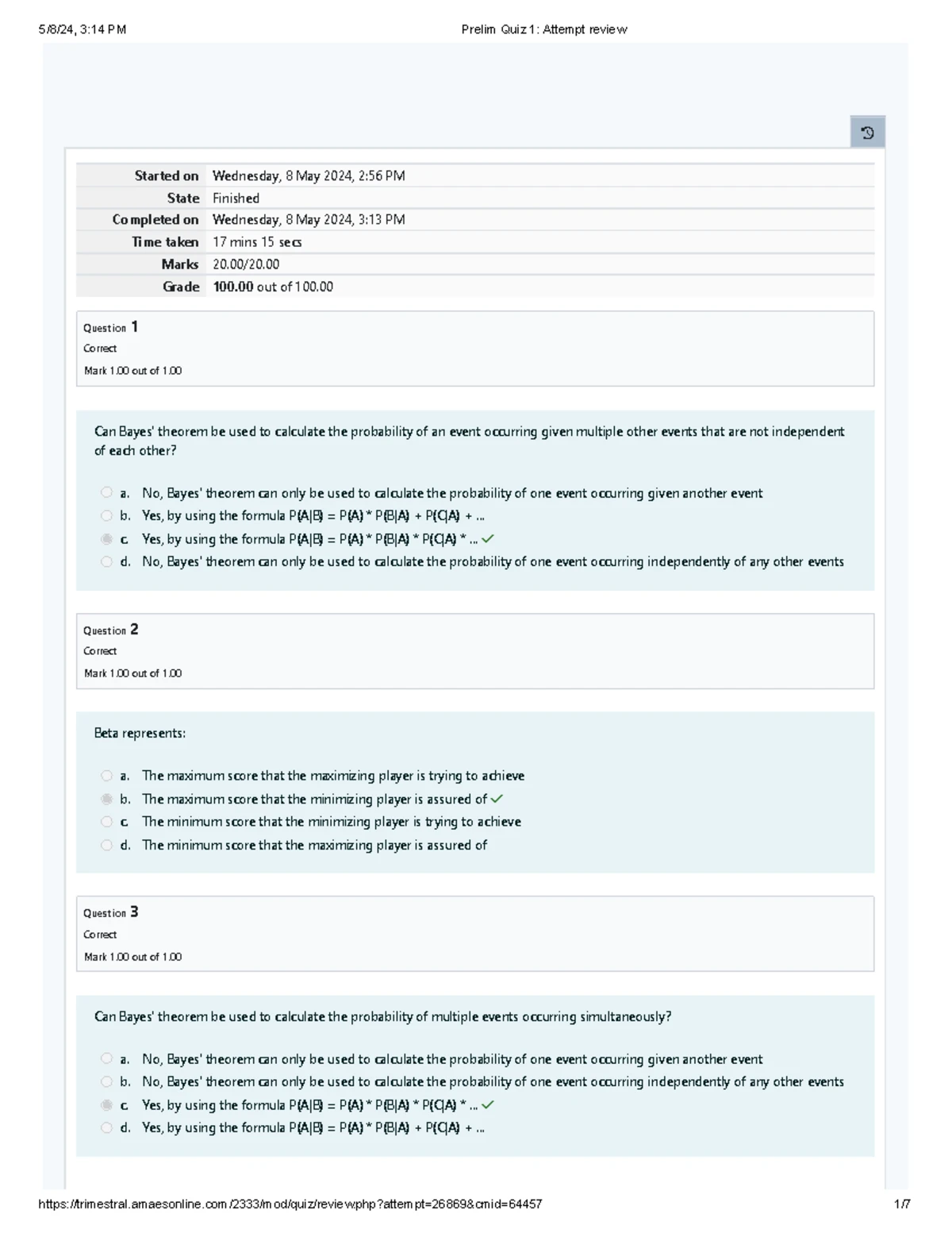 Prelim Quiz 1 Review: Prompt Engineering Insights and Results - Studocu