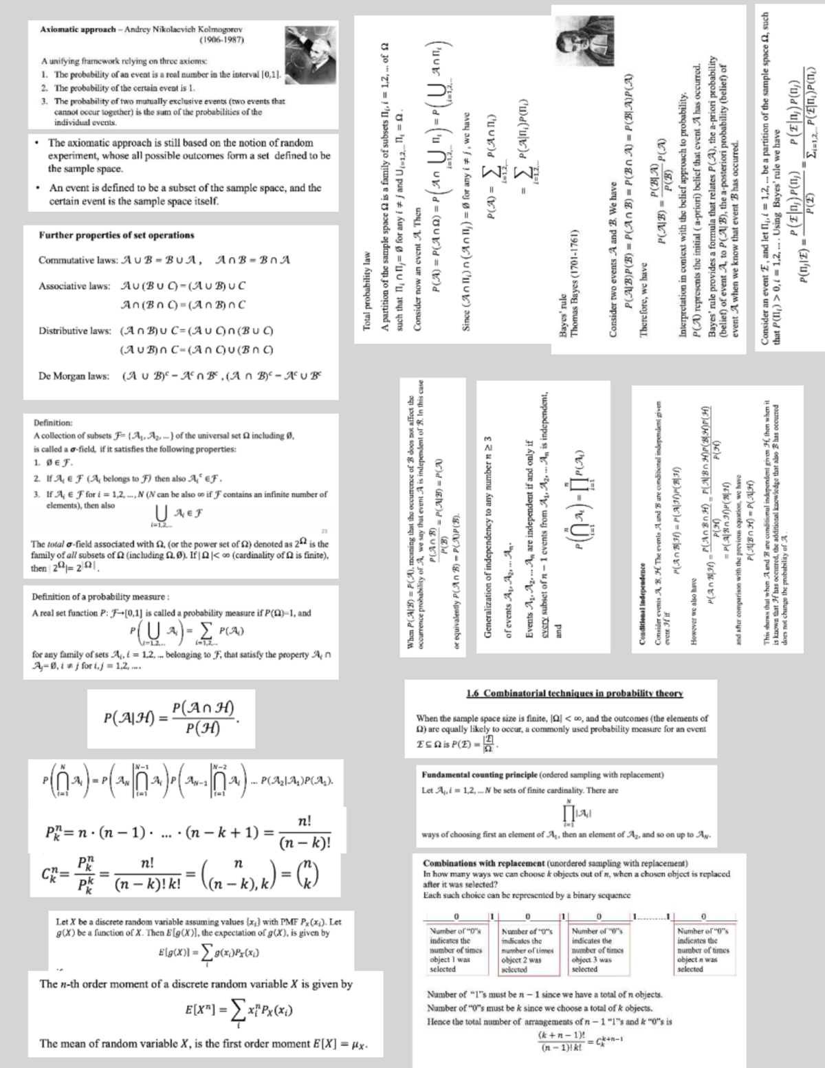 205 MT1 Crib Sheet: Key Concepts and Formulas - Studocu