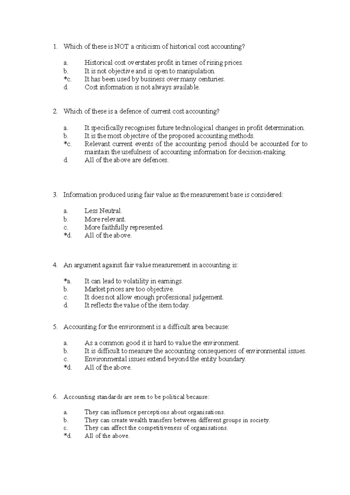 ACCT 301 Final Exam Revision: Practice Questions Solutions - Studocu
